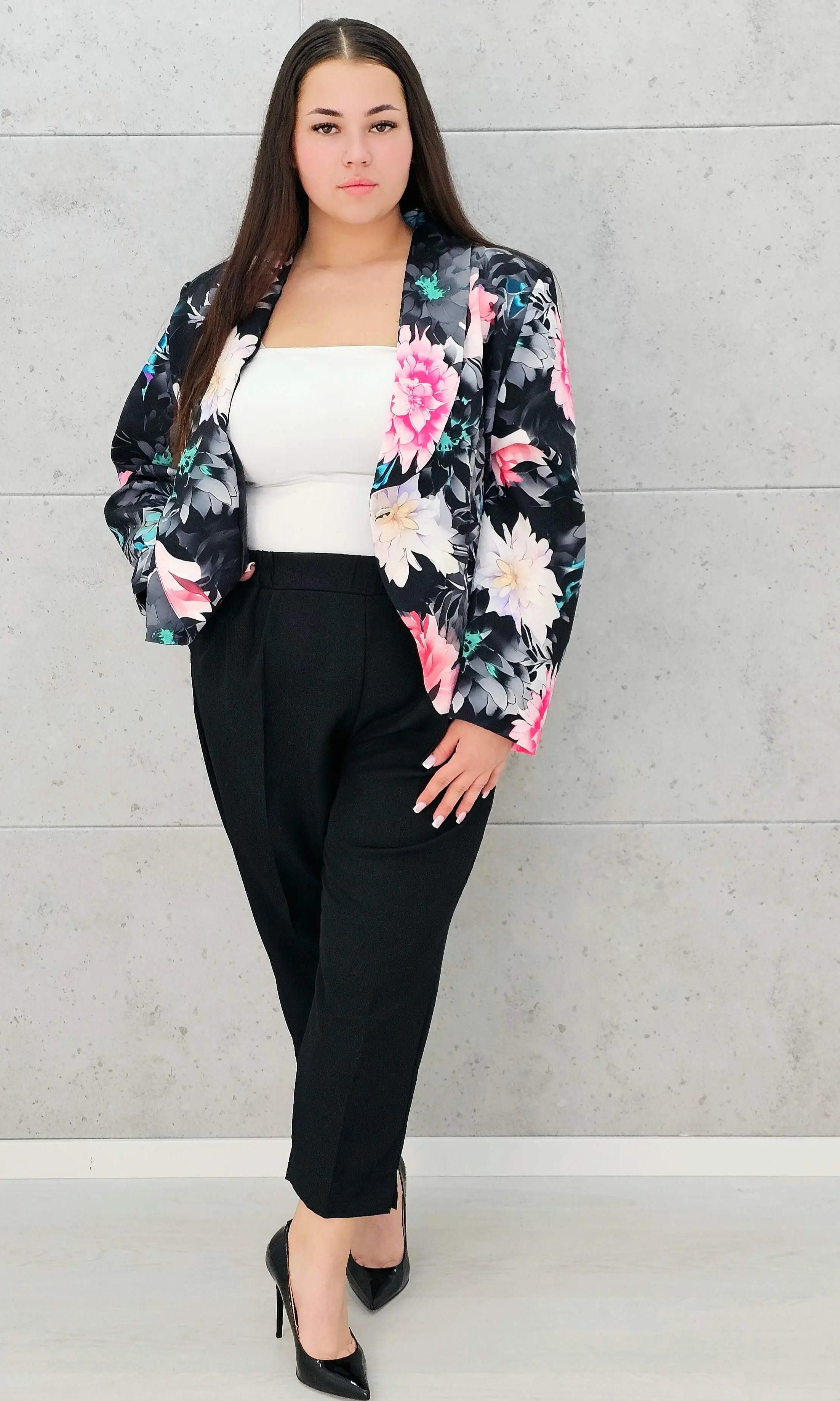 Kwiatowy komplet dla wyjątkowych kobiet Stylowa XL