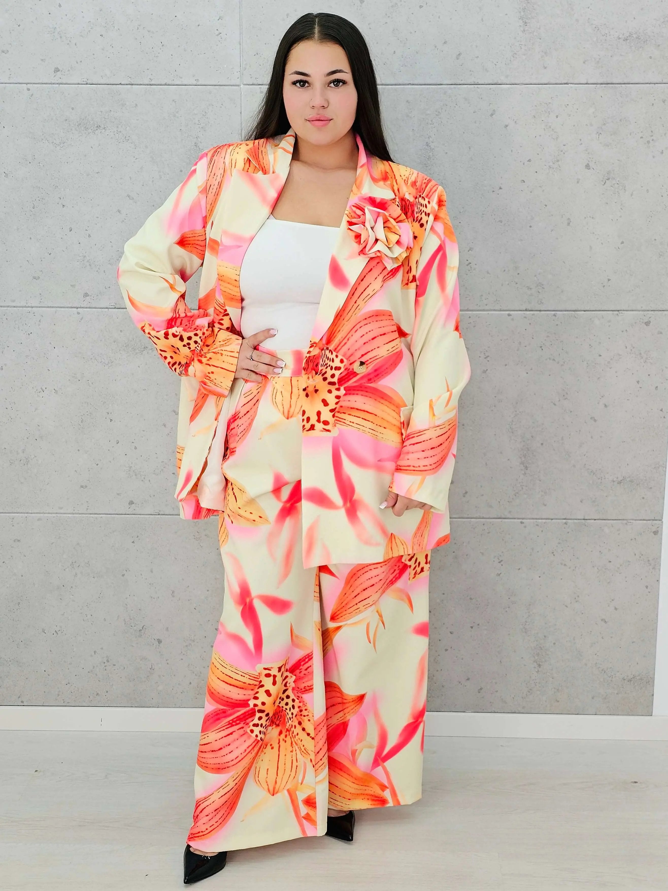 Kwiatowy zestaw garniturowy Stylowa XL