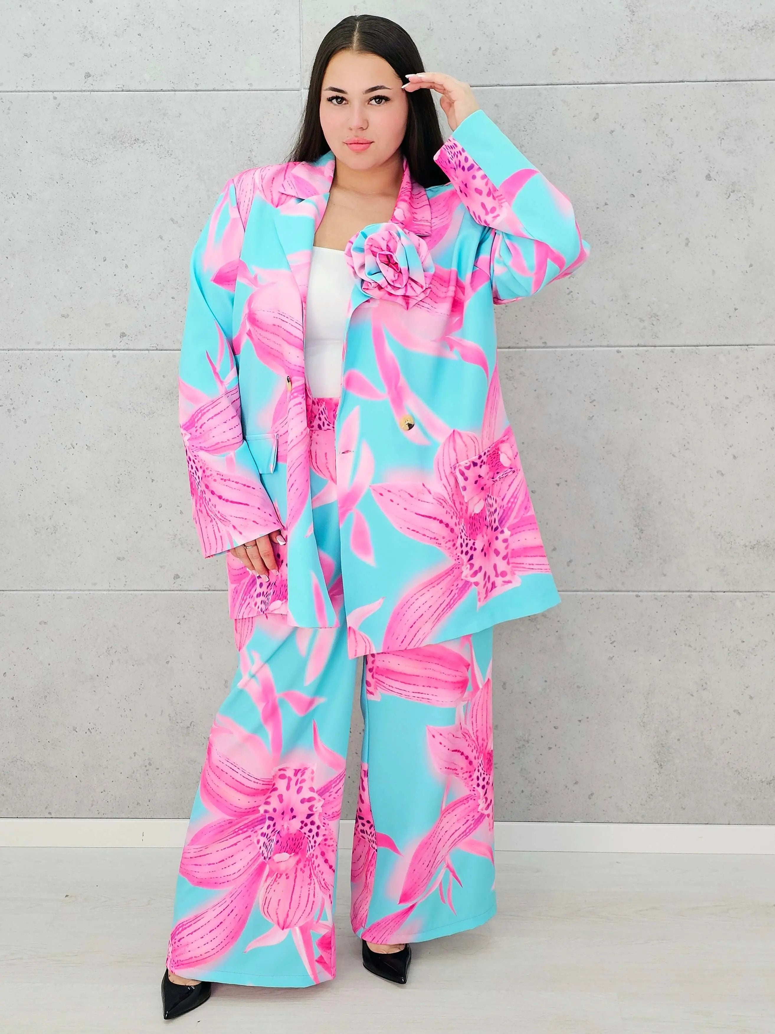 Kwiatowy zestaw garniturowy Stylowa XL