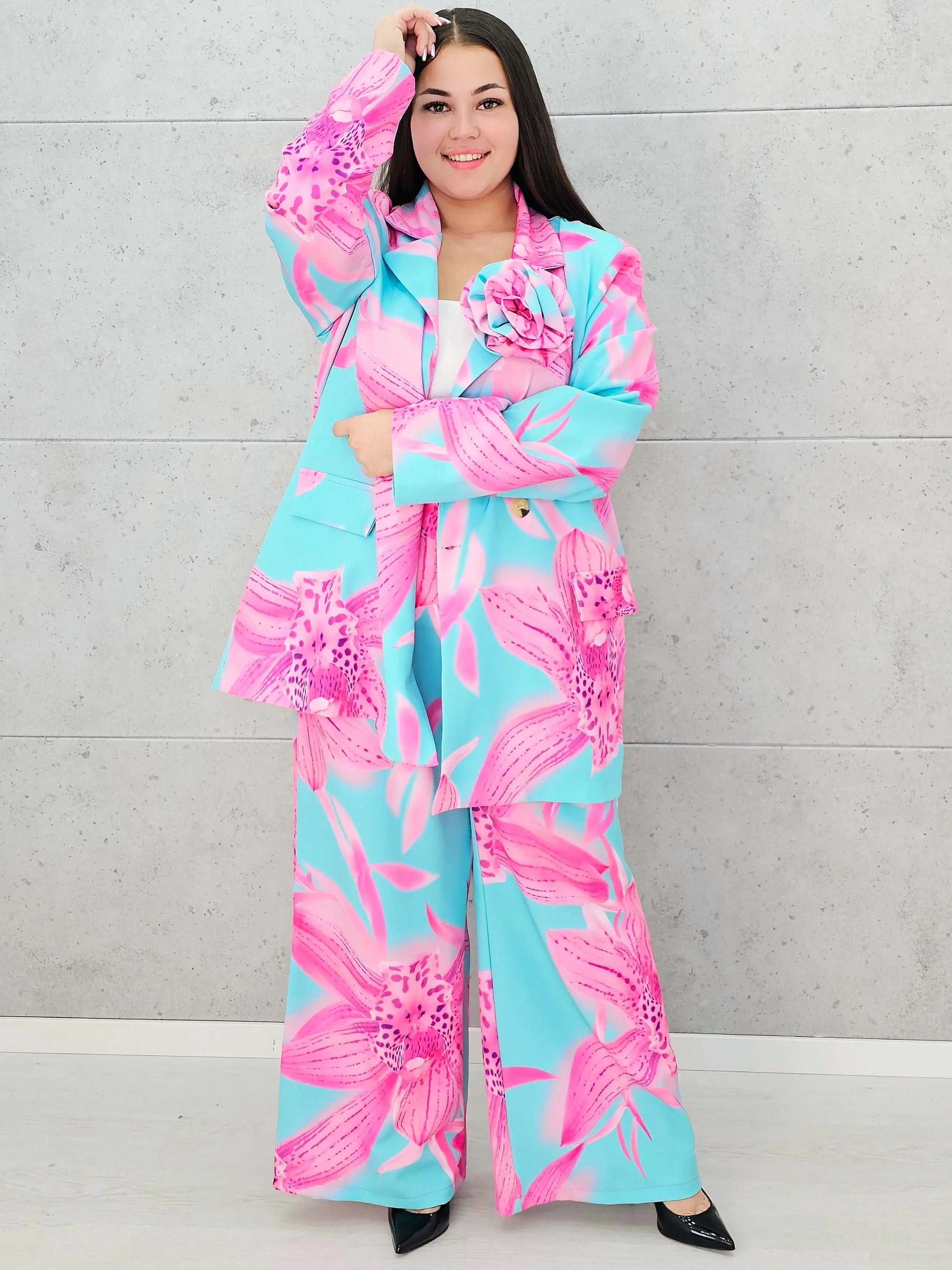 Kwiatowy zestaw garniturowy Stylowa XL