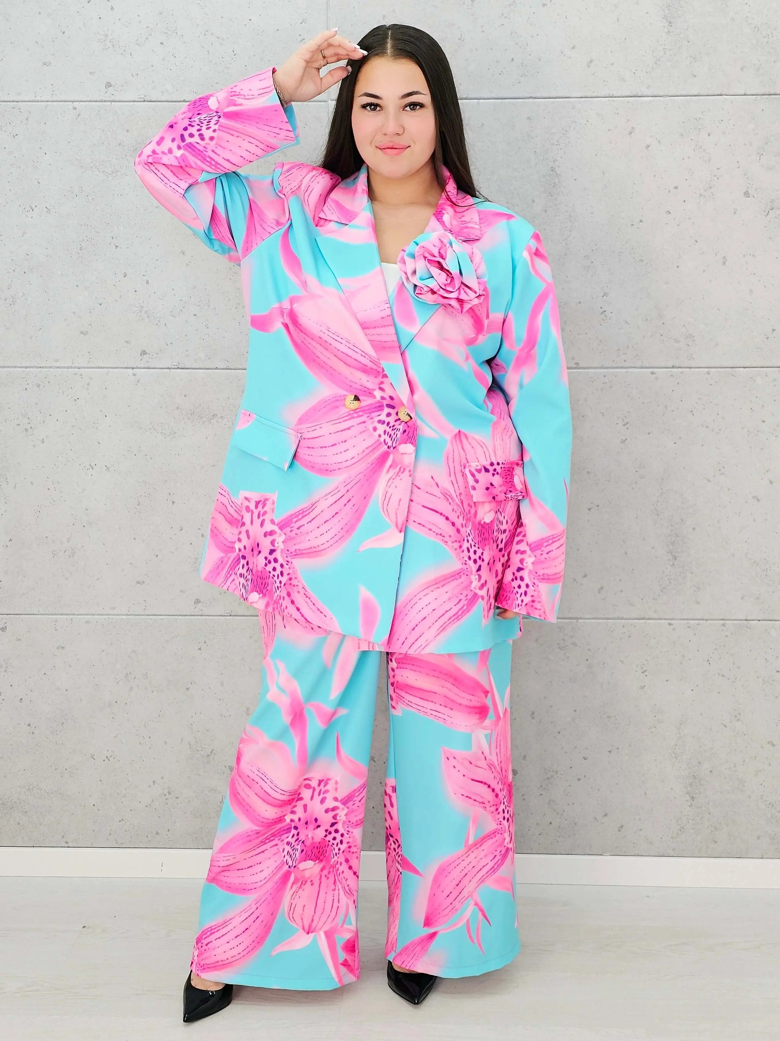 Kwiatowy zestaw garniturowy Stylowa XL