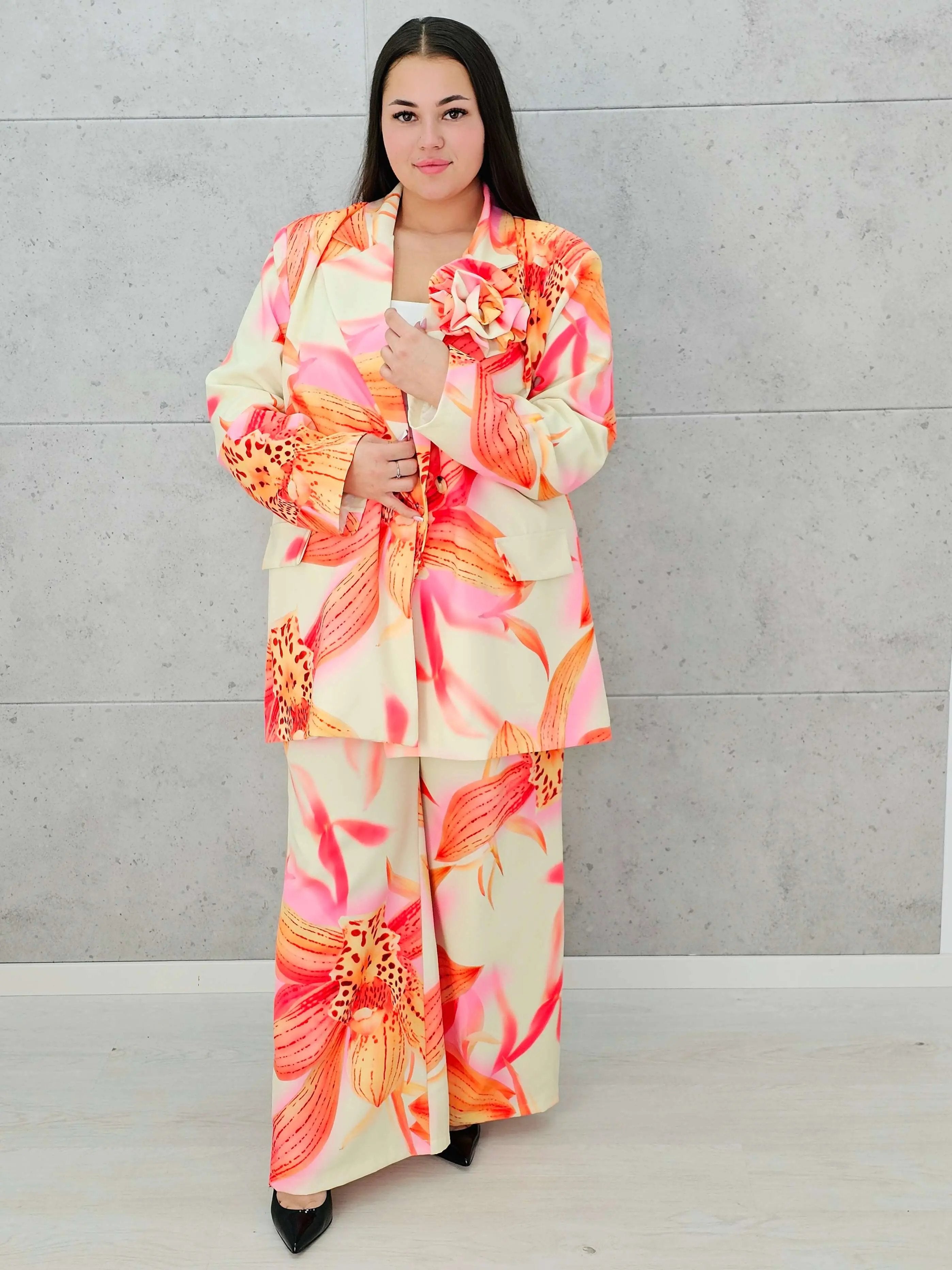 Kwiatowy zestaw garniturowy Stylowa XL