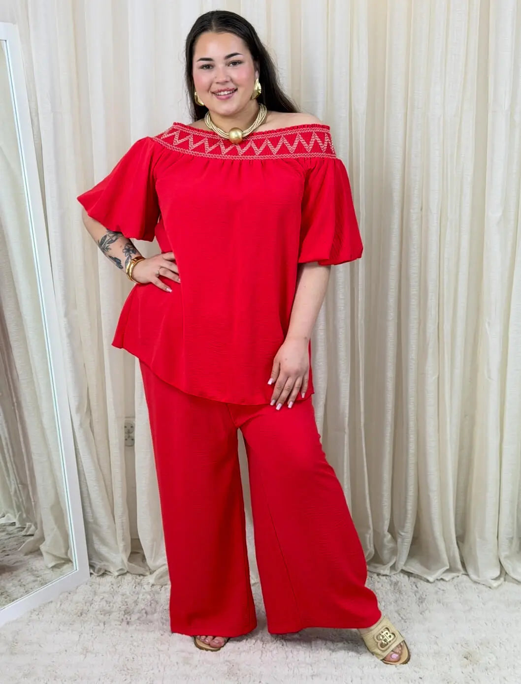 Letni komplet hiszpański z haftem Stylowa XL