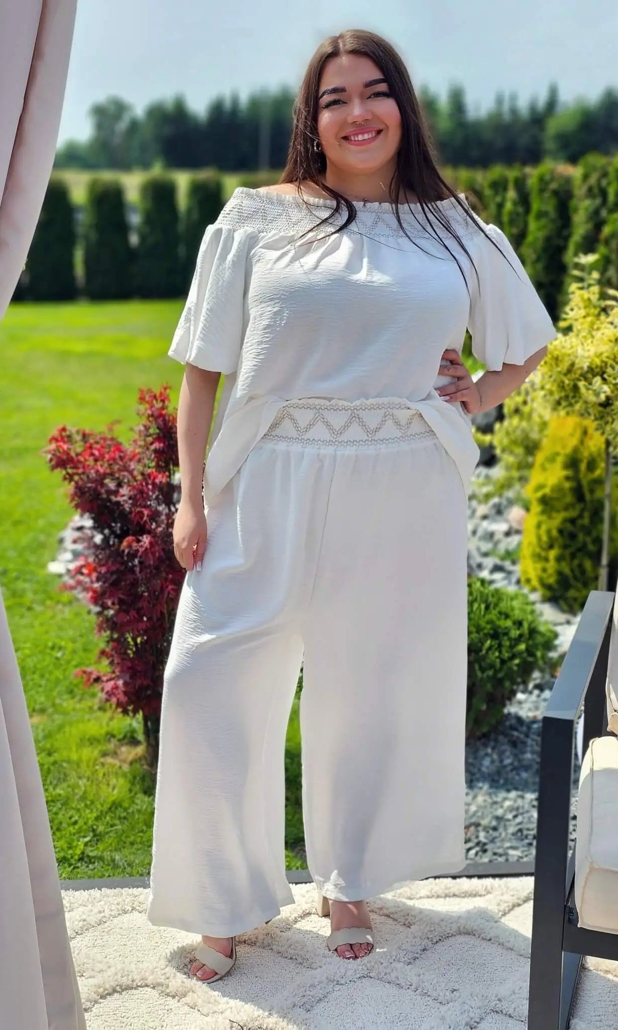 Letni komplet hiszpański z haftem Stylowa XL