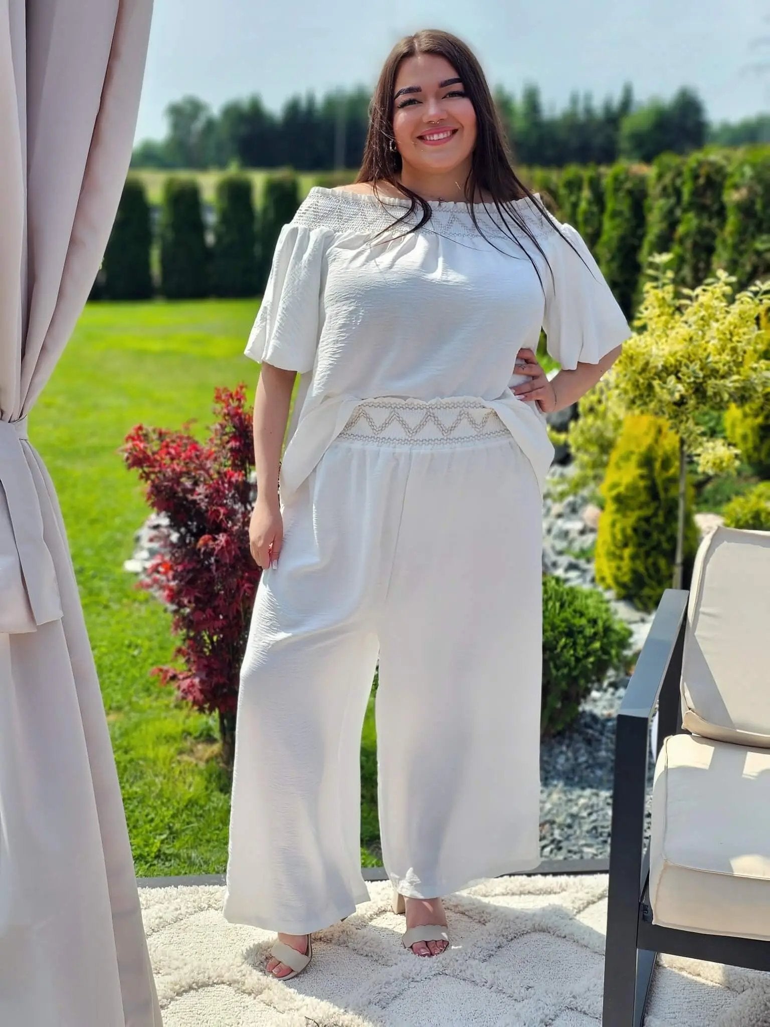 Letni komplet hiszpański z haftem Stylowa XL