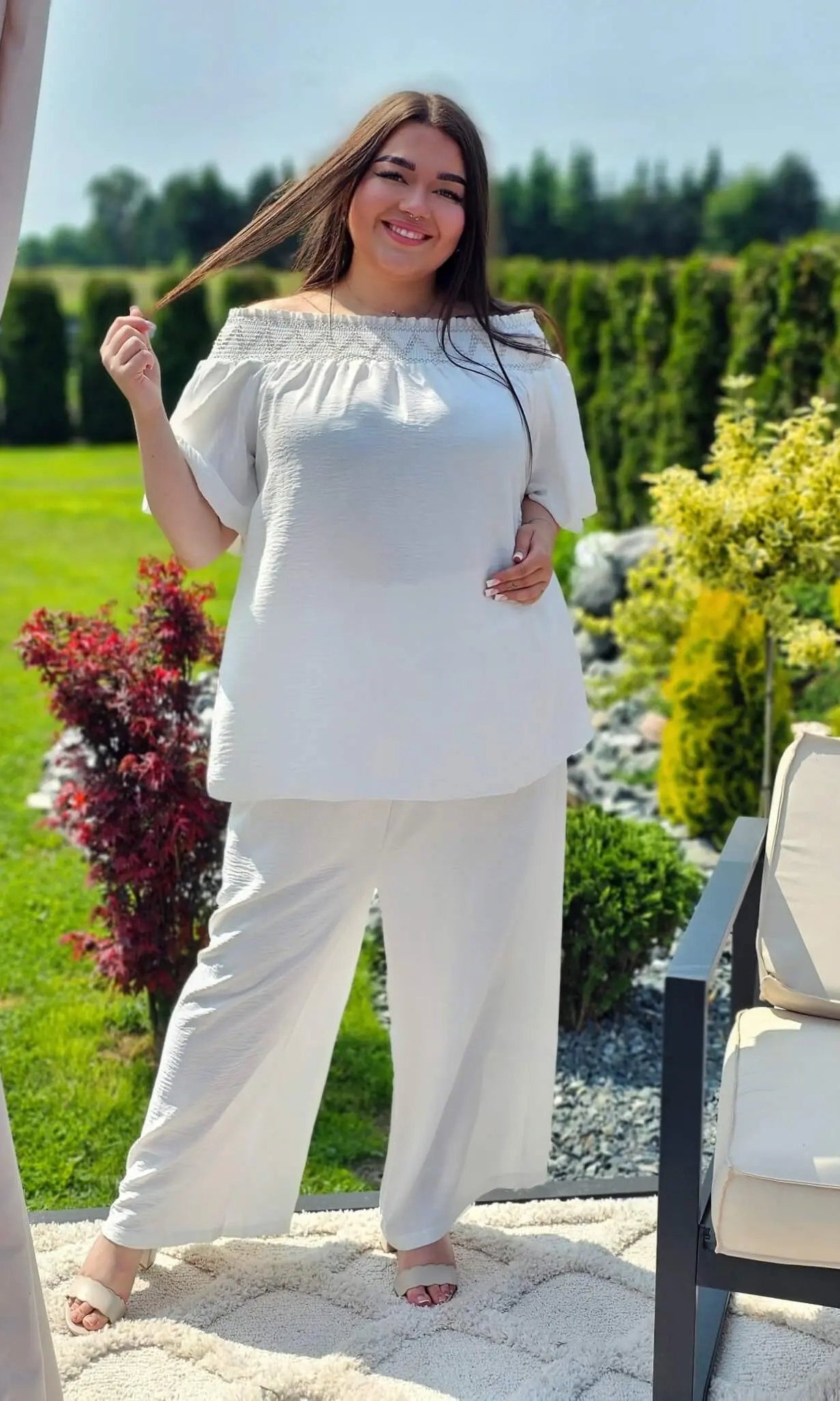 Letni komplet hiszpański z haftem Stylowa XL