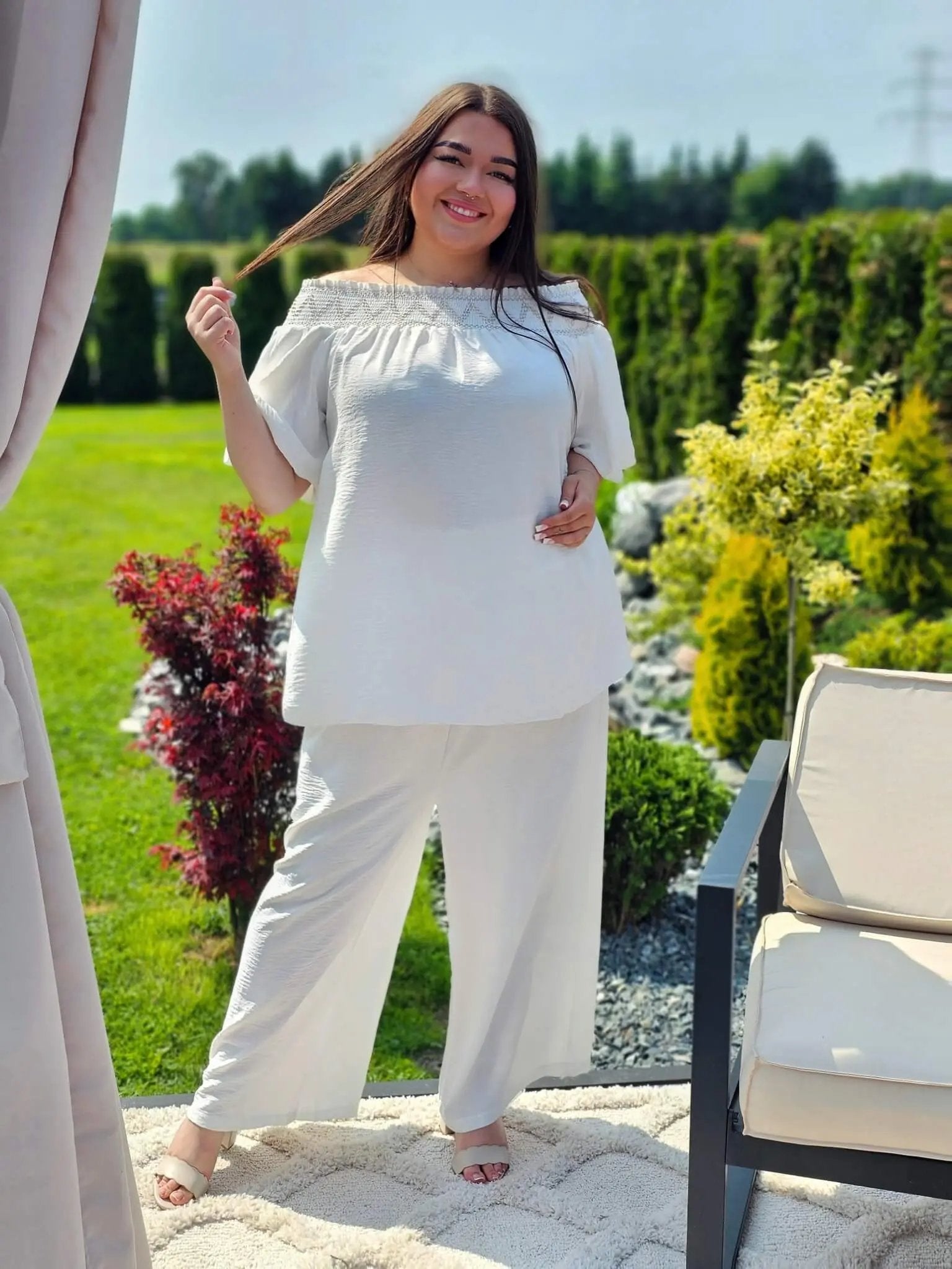 Letni komplet hiszpański z haftem Stylowa XL