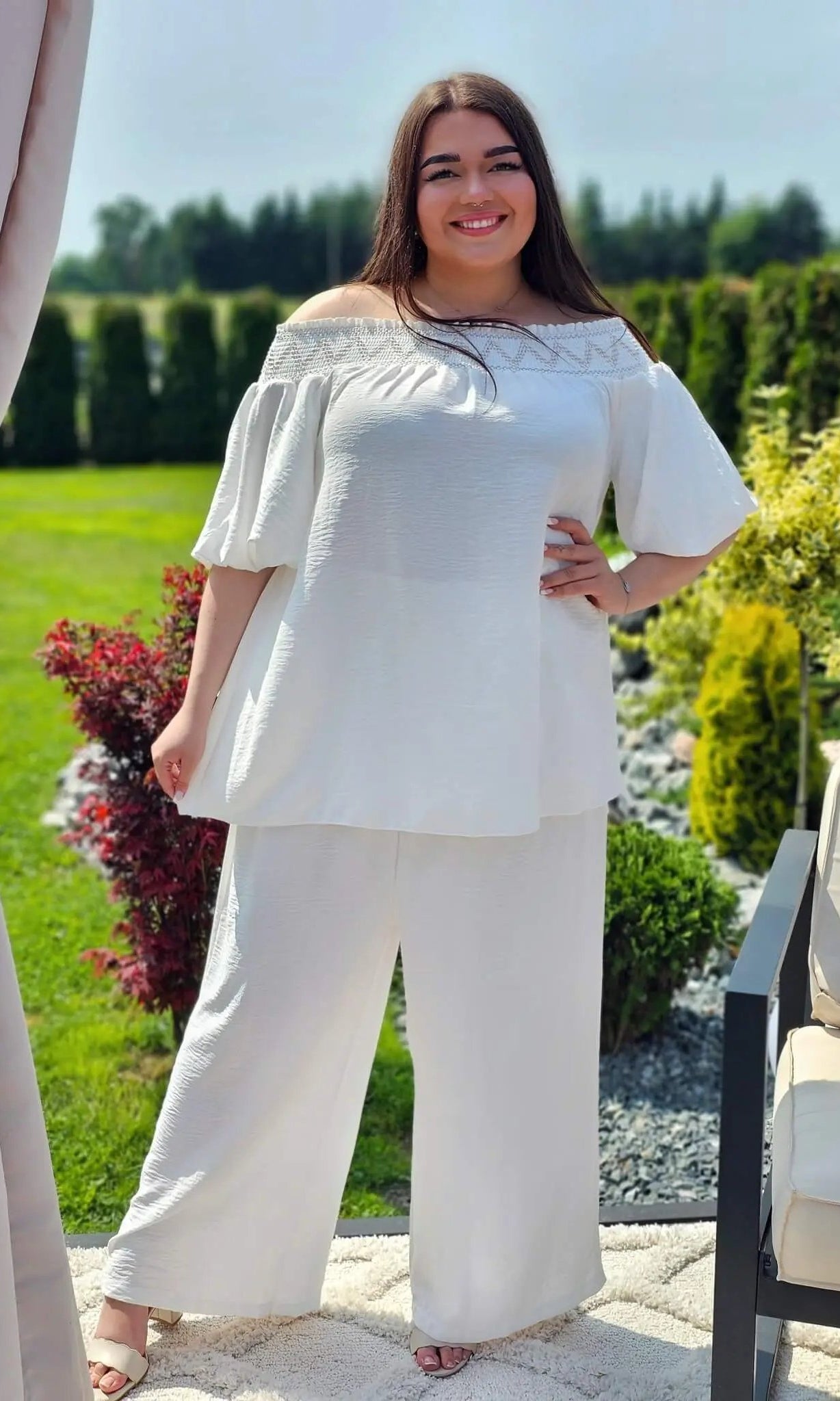 Letni komplet hiszpański z haftem Stylowa XL