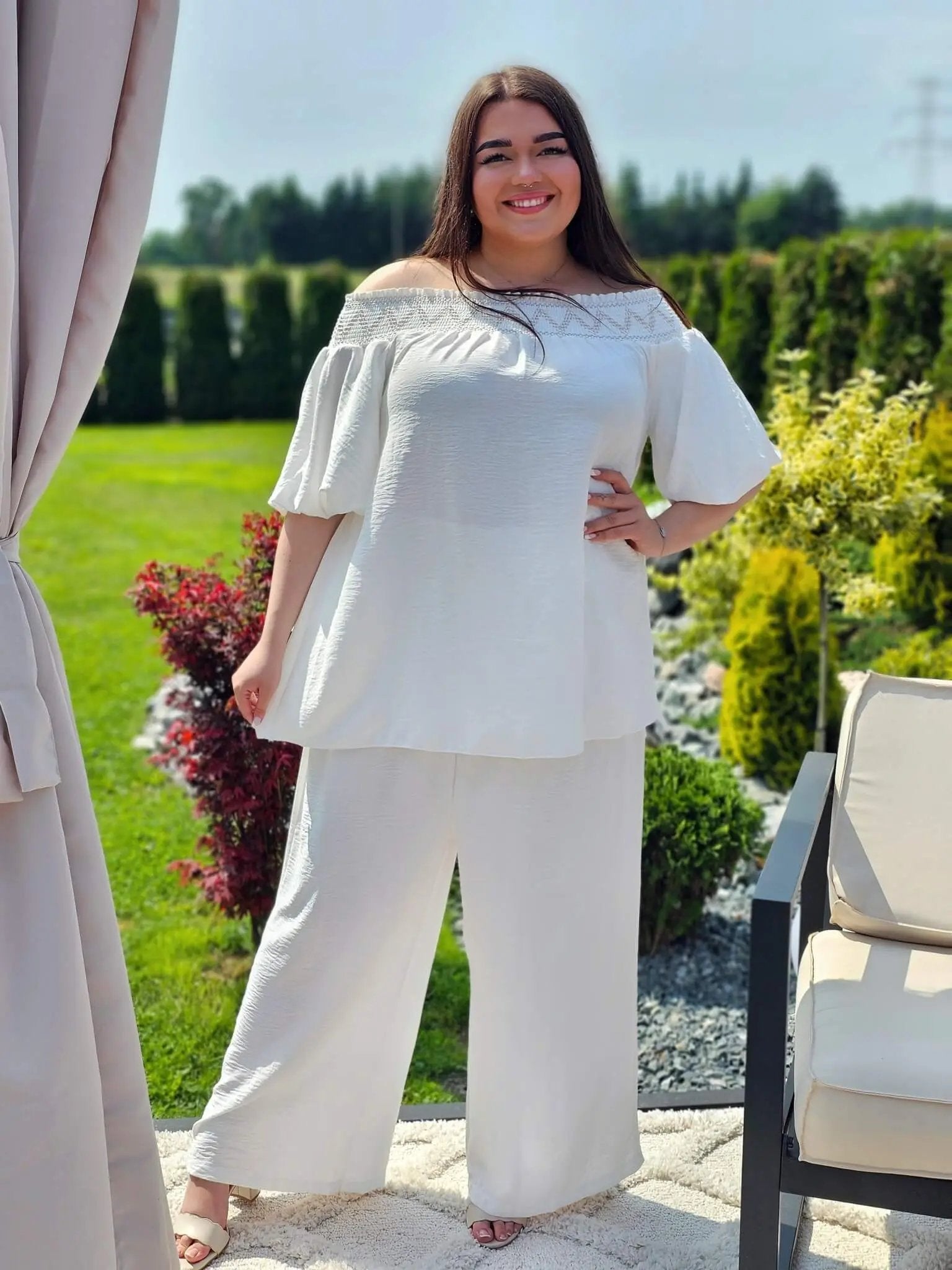 Letni komplet hiszpański z haftem Stylowa XL