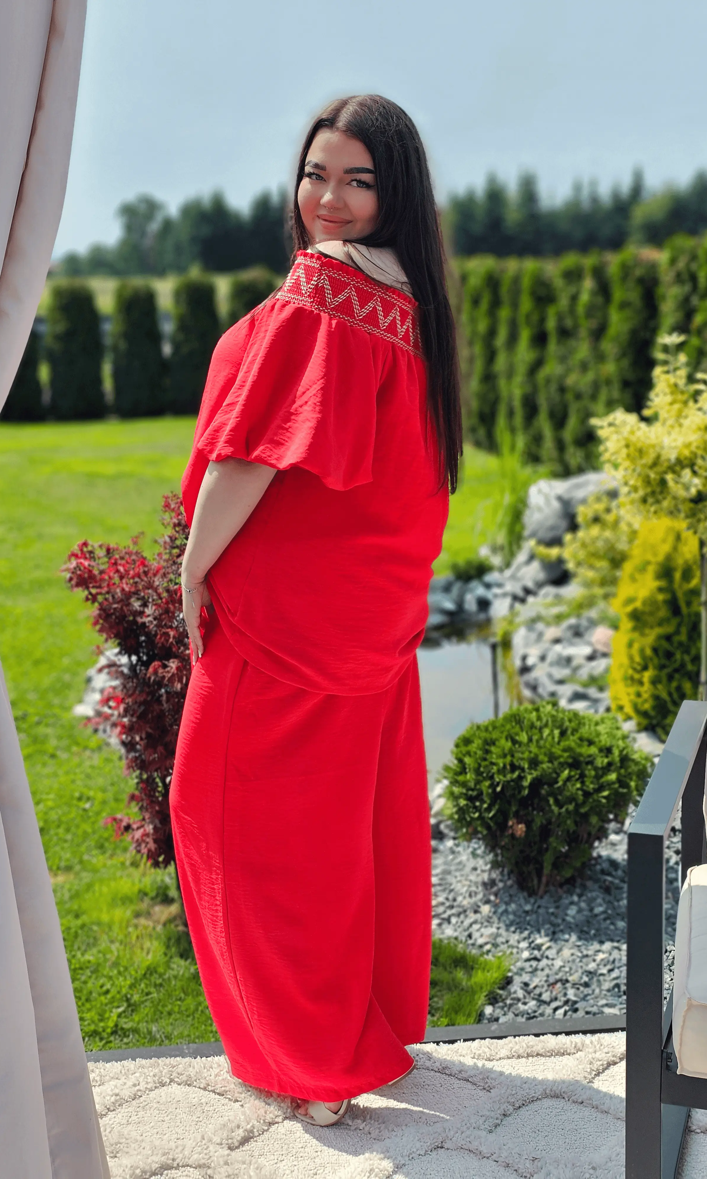 Letni komplet hiszpański z haftem Stylowa XL