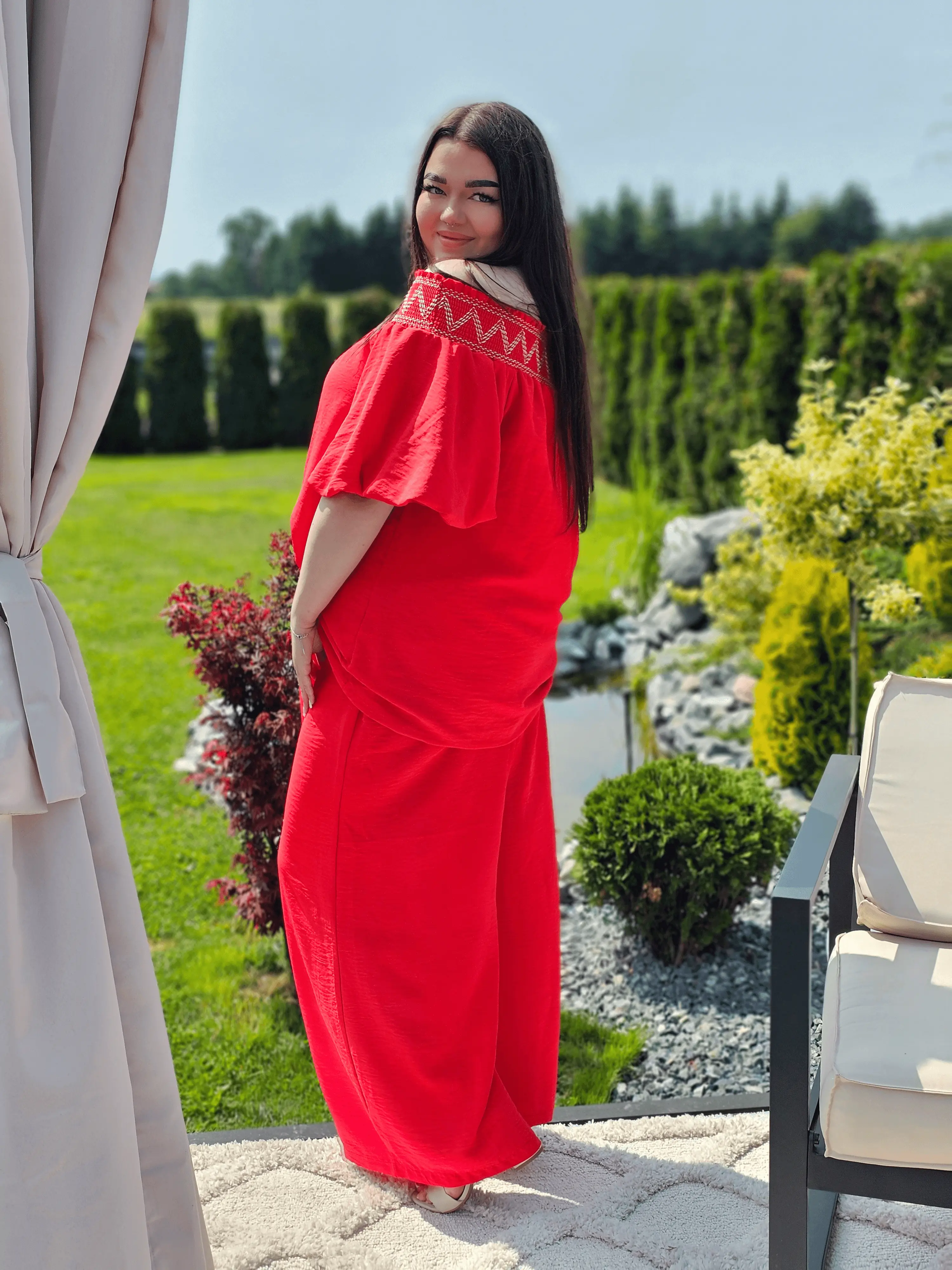 Letni komplet hiszpański z haftem Stylowa XL