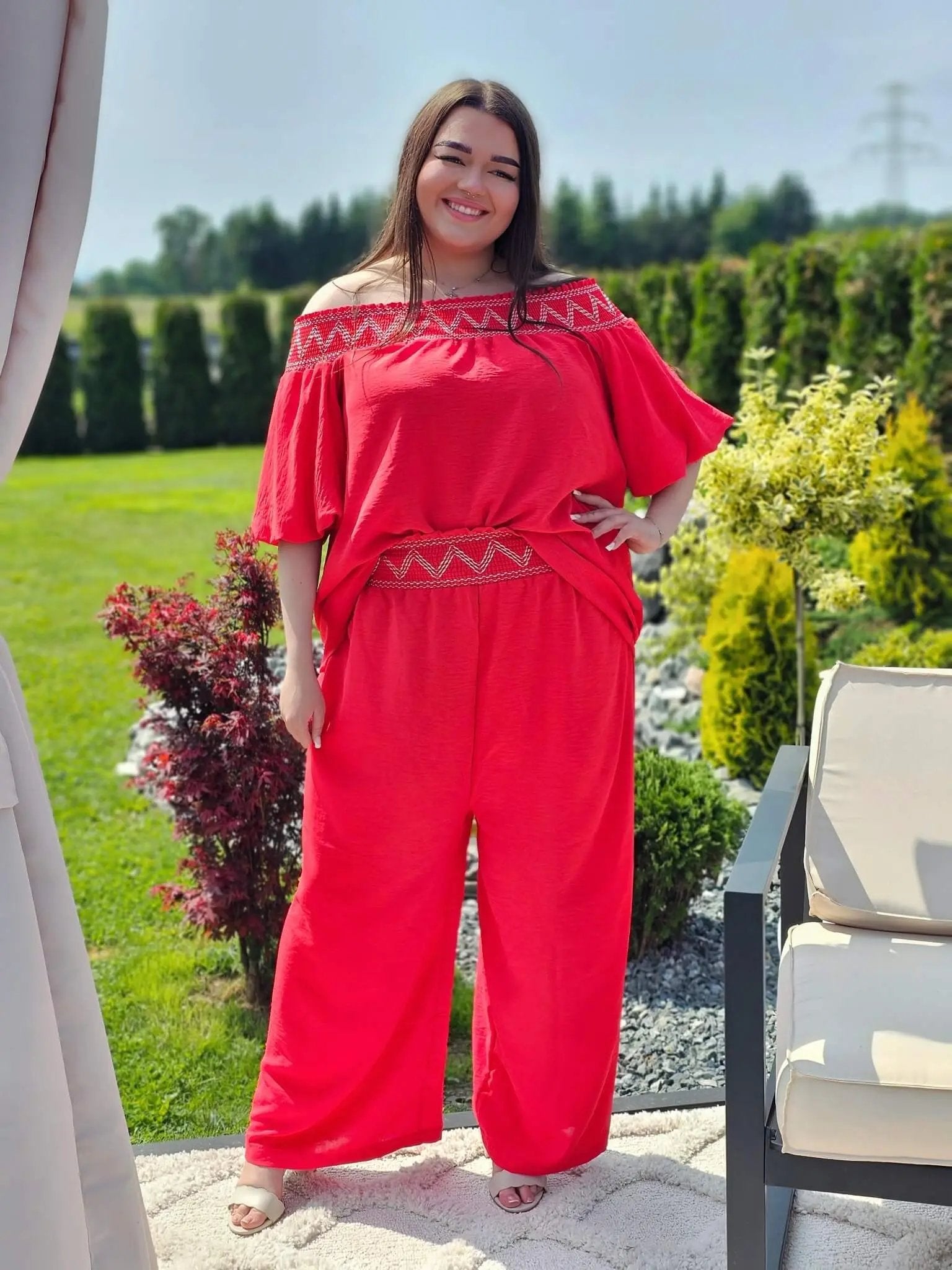 Letni komplet hiszpański z haftem Stylowa XL