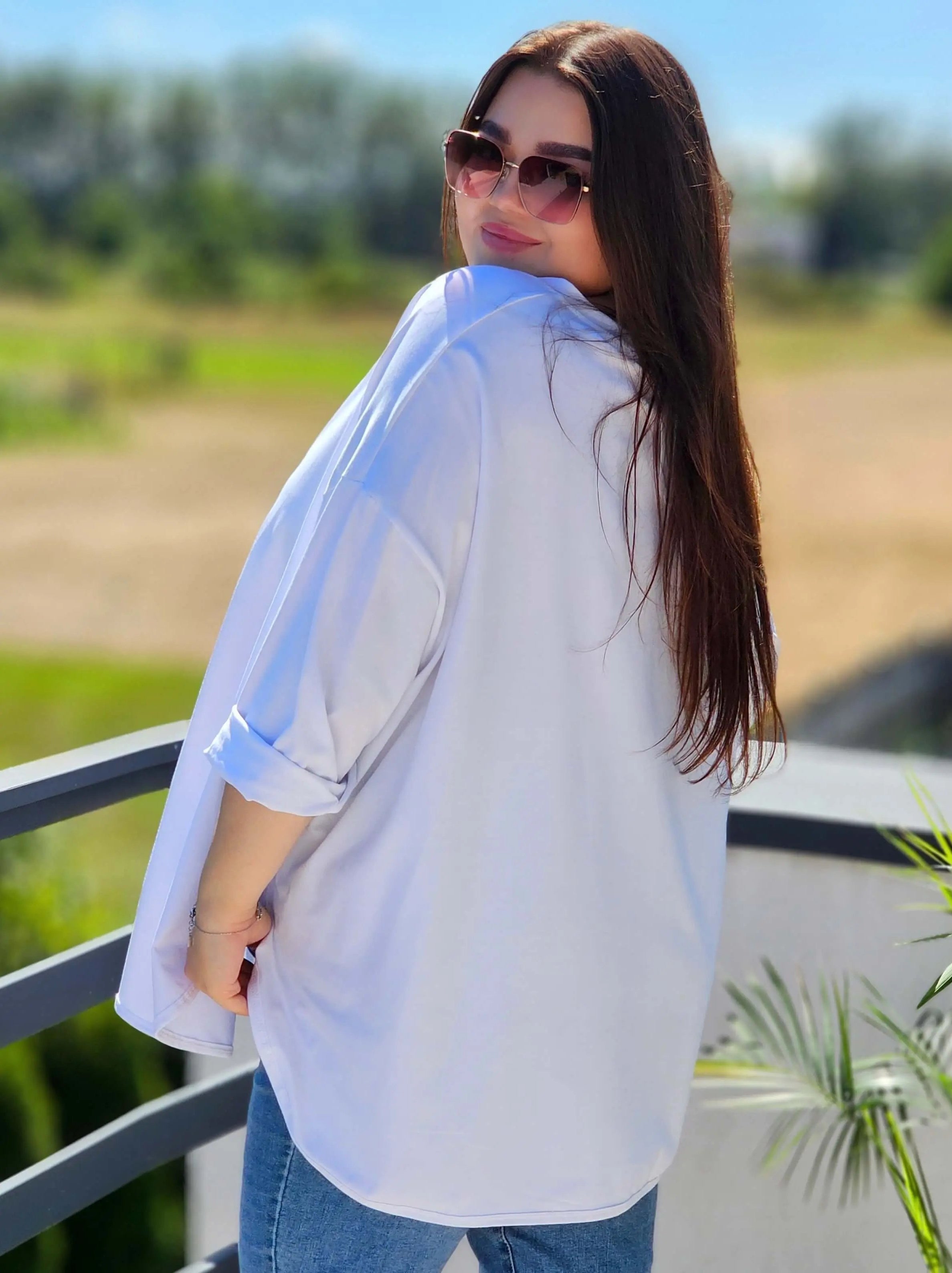 Luźna bluzka z kieszonką Stylowa XL