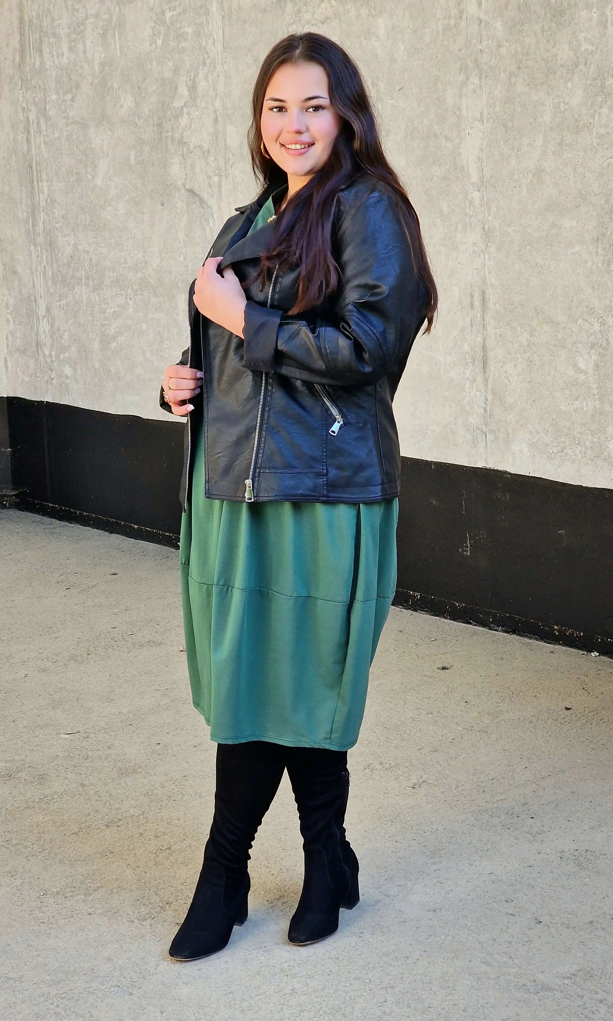 Luźna sukienka bawełniana z kieszeniami Stylowa XL