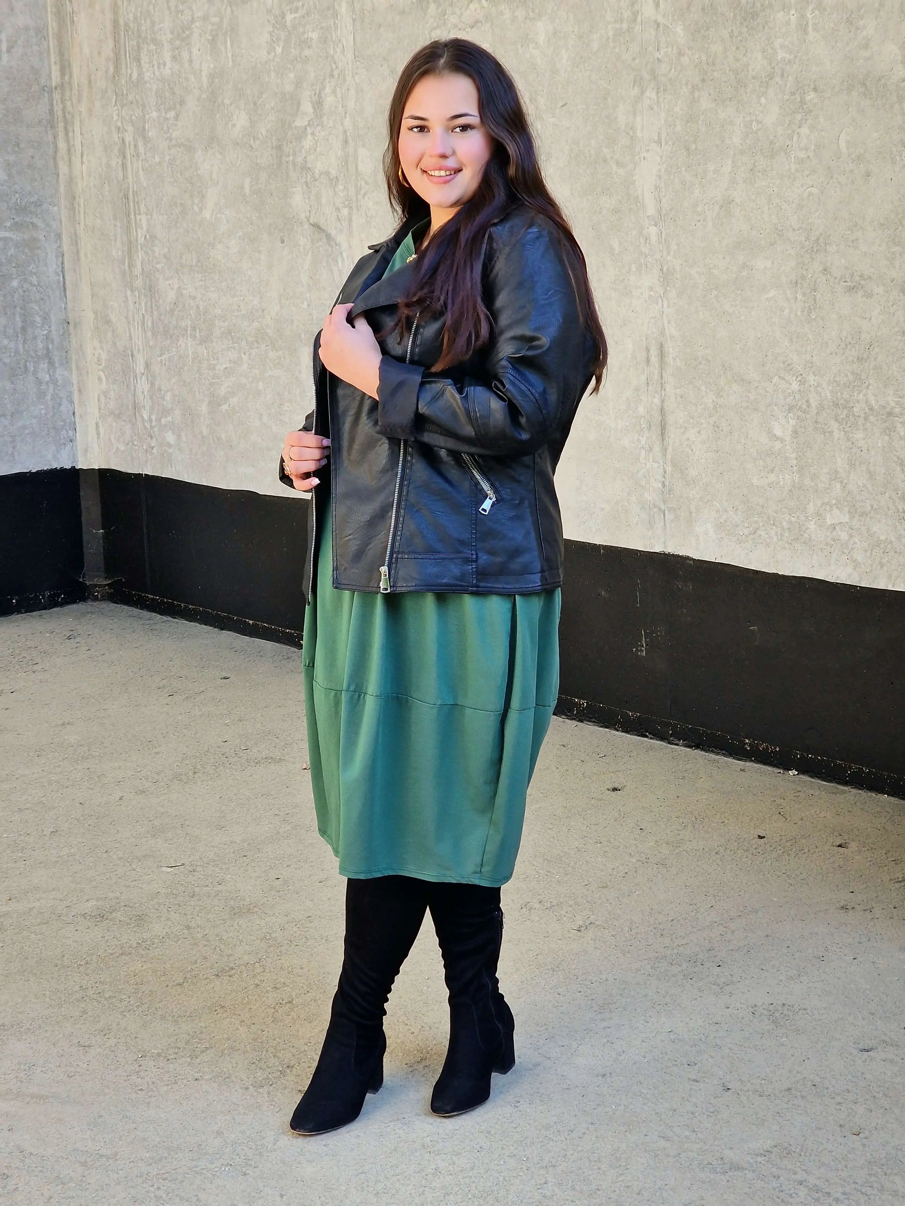 Luźna sukienka bawełniana z kieszeniami Stylowa XL