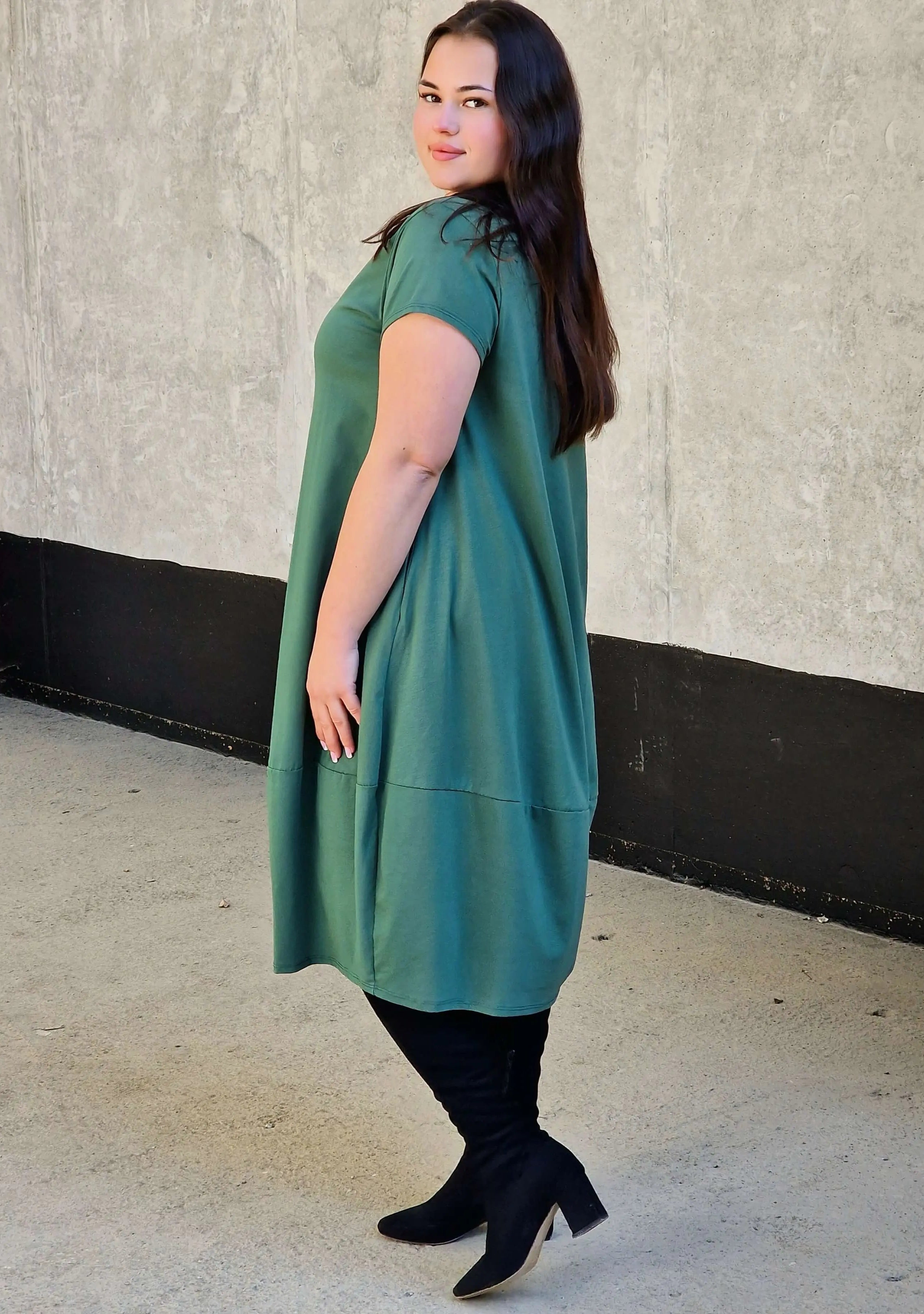 Luźna sukienka bawełniana z kieszeniami Stylowa XL