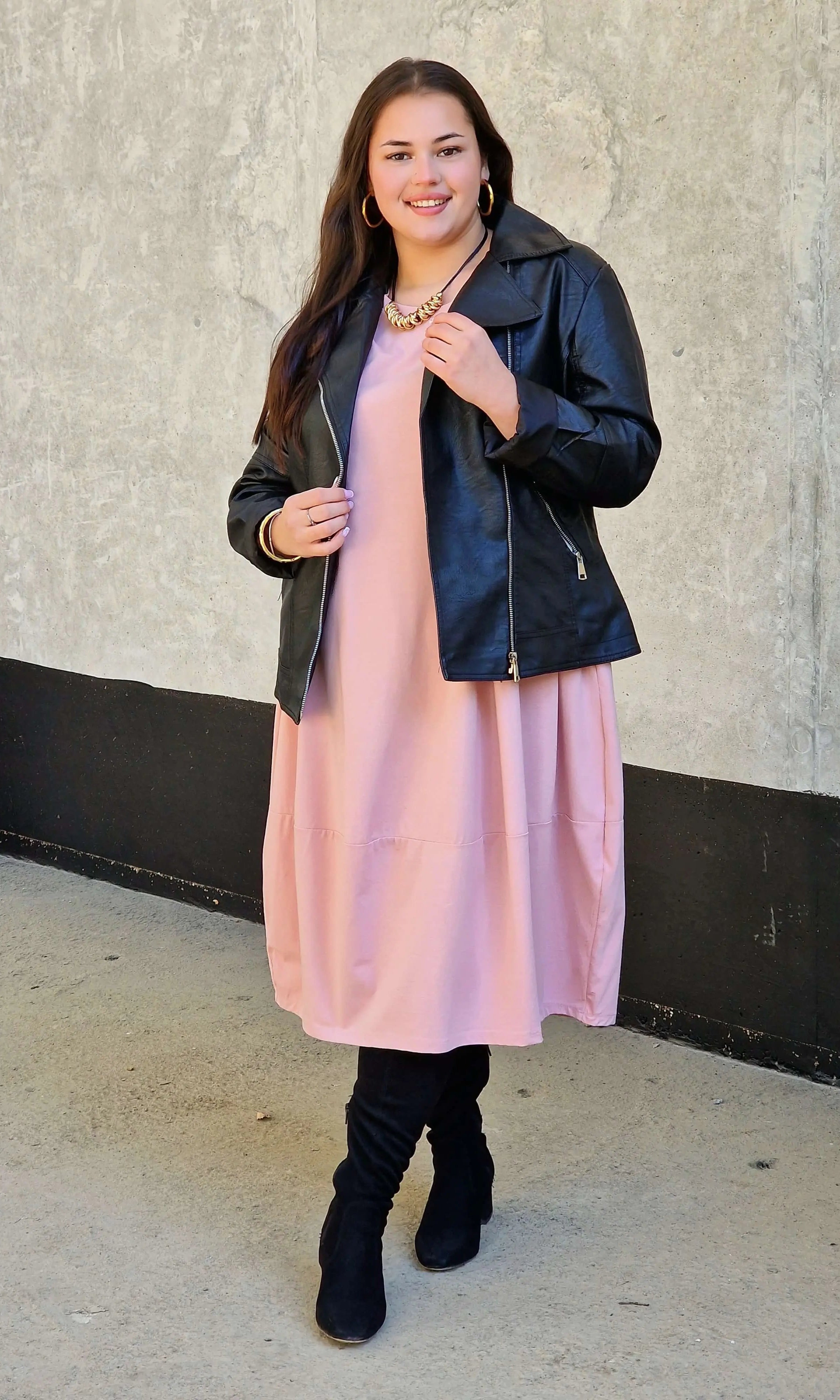 Luźna sukienka bawełniana z kieszeniami Stylowa XL