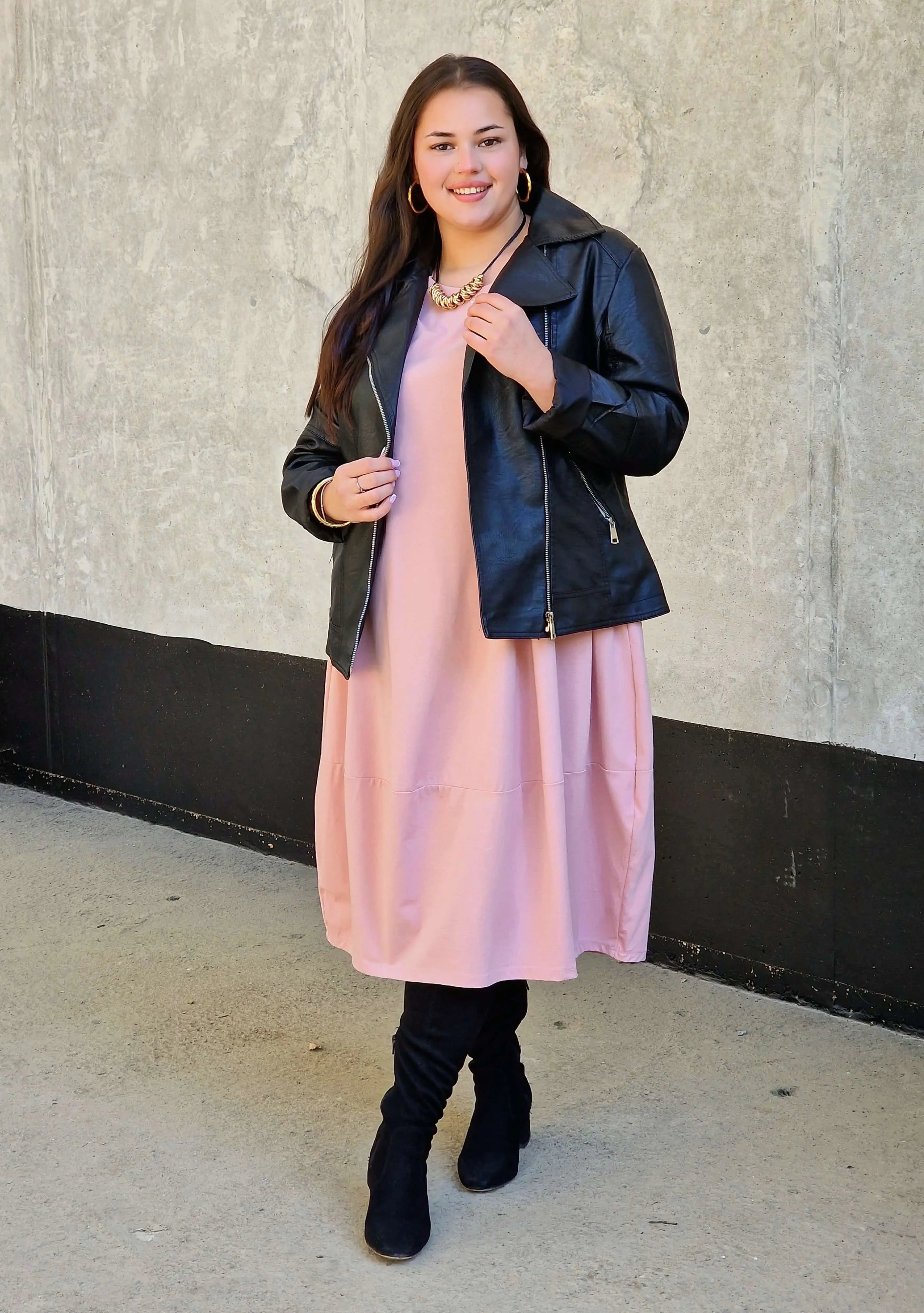 Luźna sukienka bawełniana z kieszeniami Stylowa XL