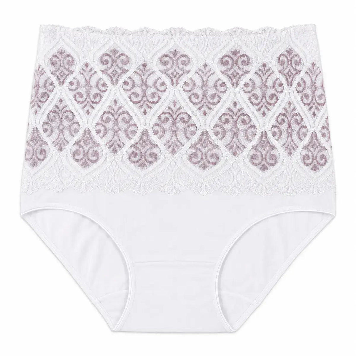 Majtki damskie Plus Size z koronkowym pasem – wysoki stan i komfort Stylowa XL