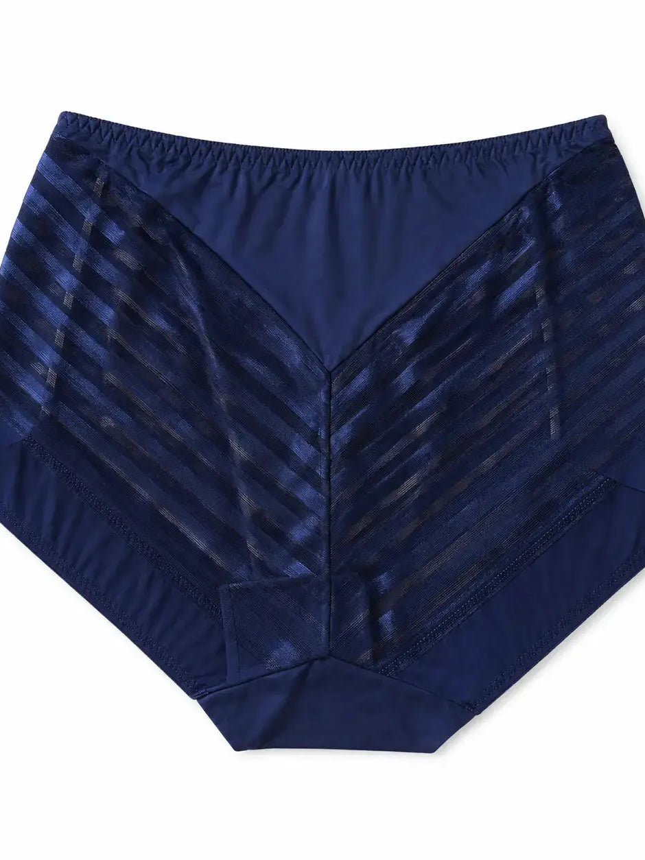 Majtki damskie Plus Size z wysokim stanem i ozdobnymi wstawkami – model 7731 Stylowa XL