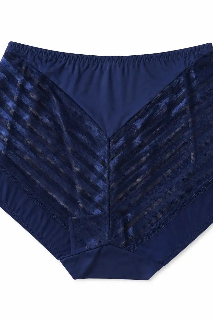 Majtki damskie Plus Size z wysokim stanem i ozdobnymi wstawkami – model 7731 Stylowa XL