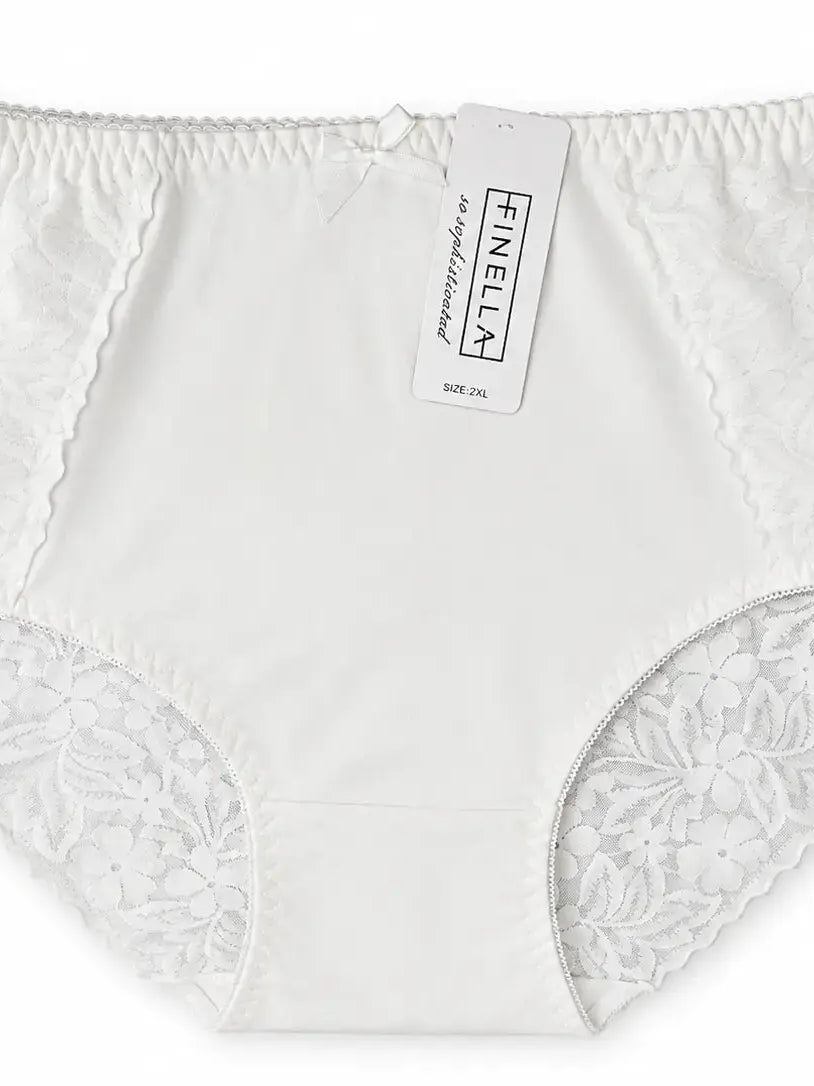 Majtki damskie plus size z koronką z wysokim stanem Stylowa XL
