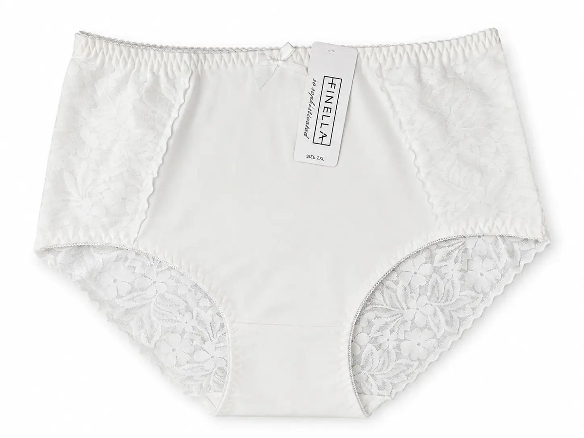 Majtki damskie plus size z koronką z wysokim stanem Stylowa XL