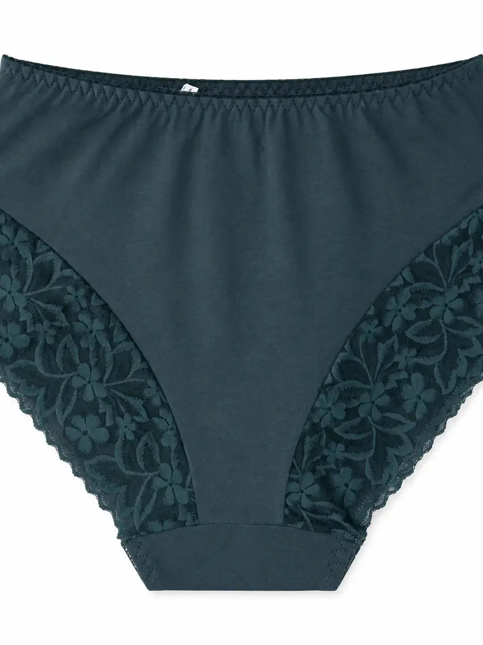 Majtki damskie plus size z koronką z wysokim stanem Stylowa XL