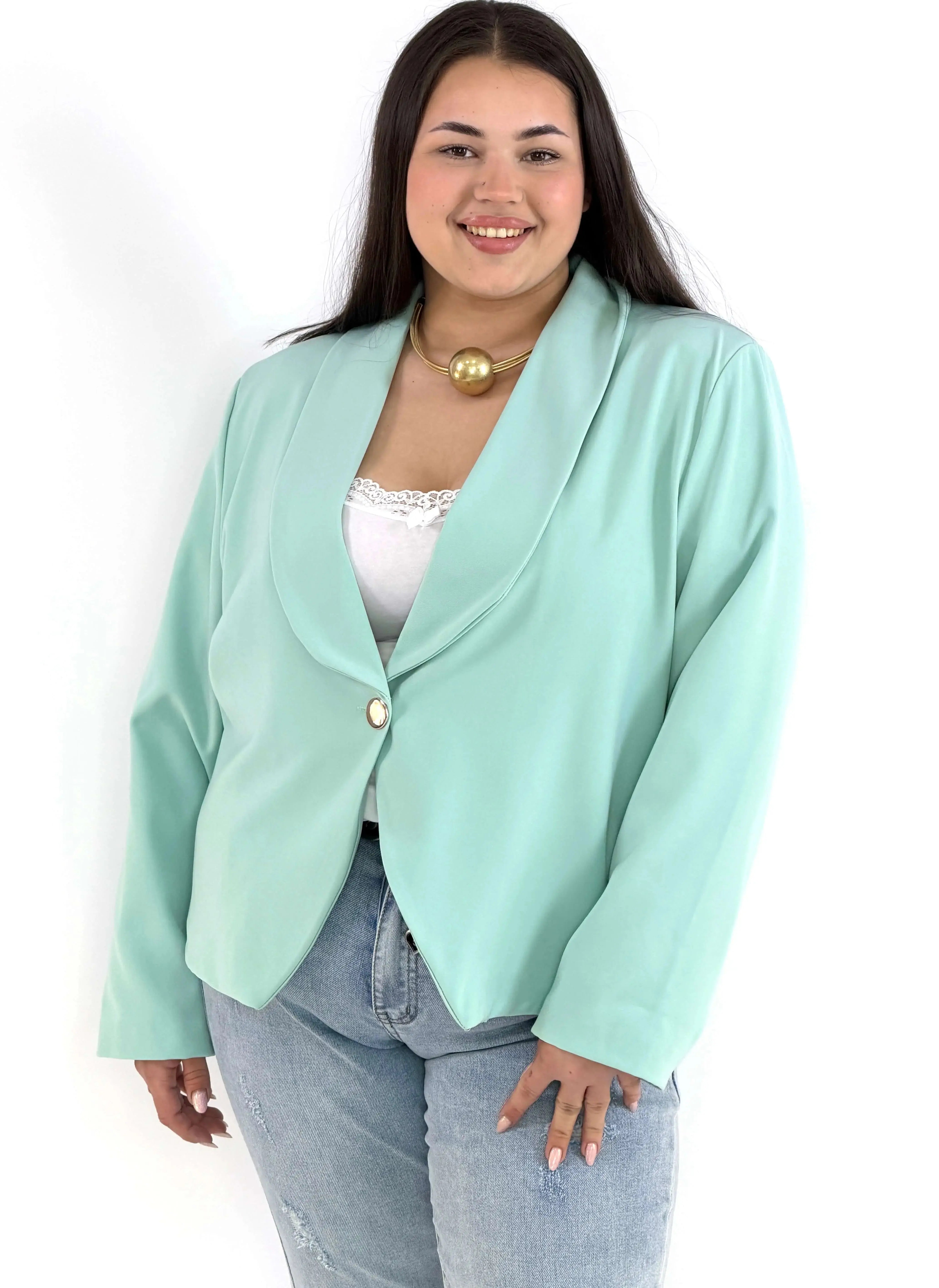Marynarka plus size elegancka o krótkim kroju XXL Stylowa XL