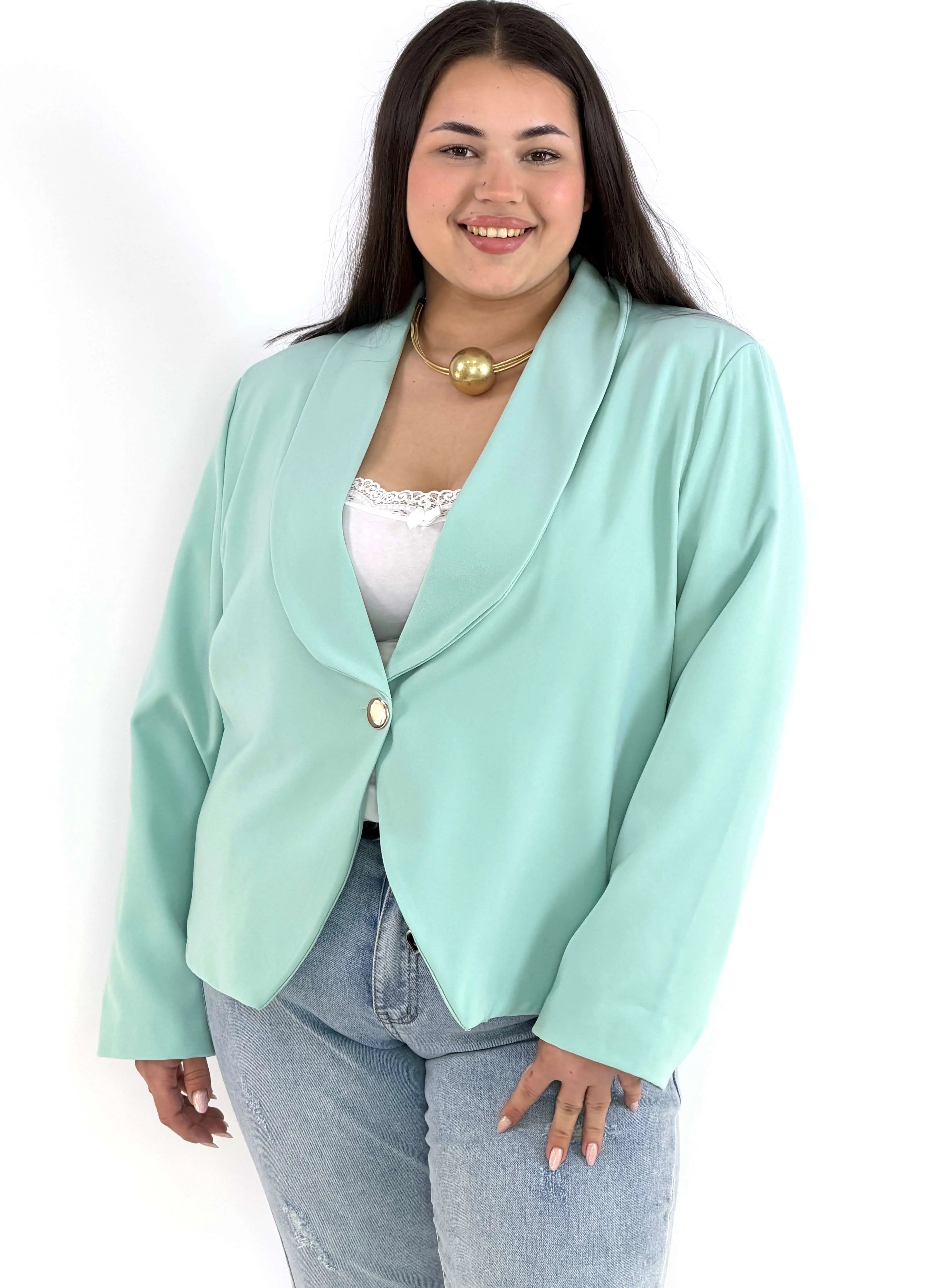 Marynarka plus size elegancka o krótkim kroju XXL Stylowa XL