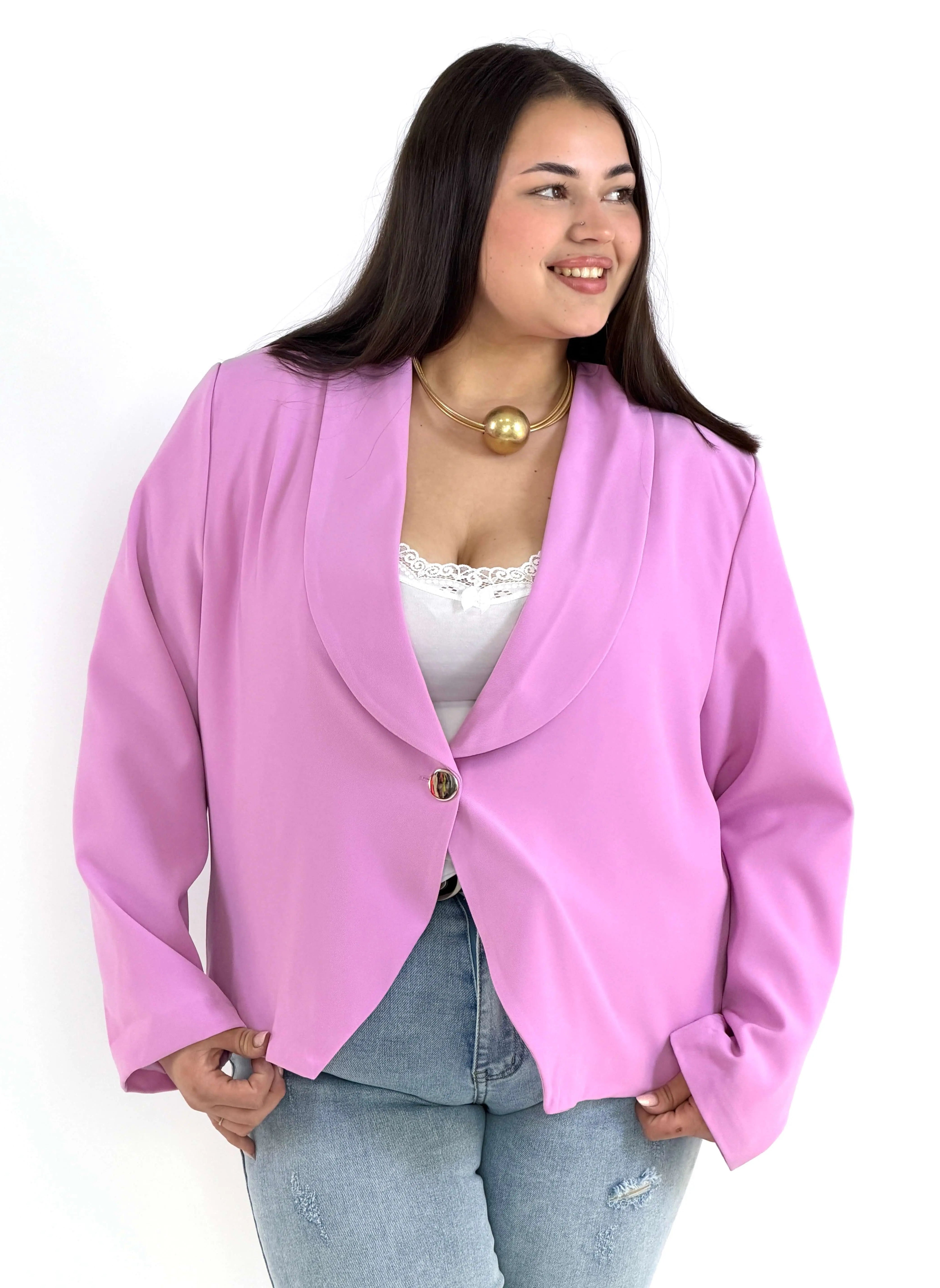 Marynarka plus size elegancka o krótkim kroju XXL Stylowa XL
