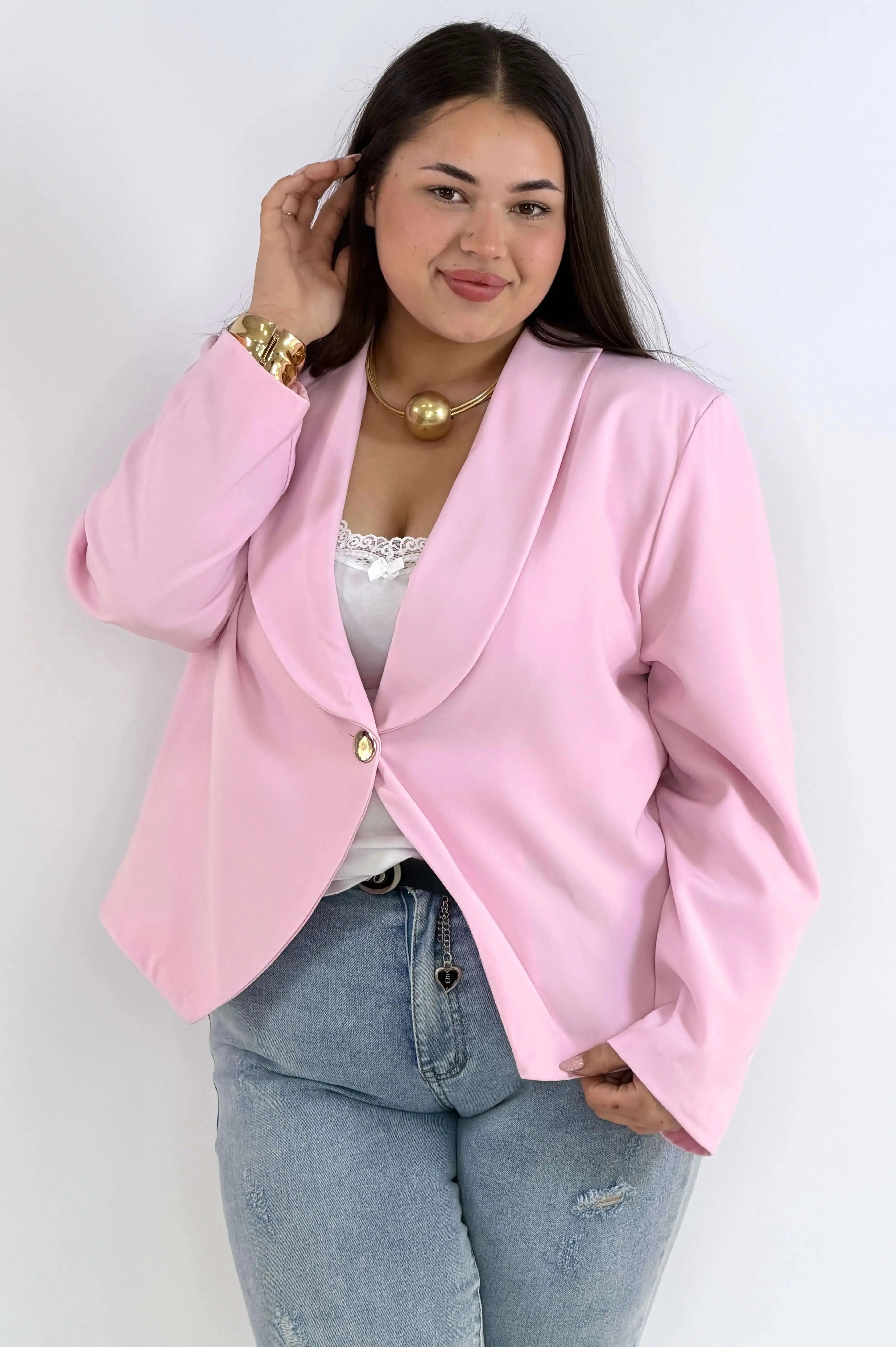 Marynarka plus size elegancka o krótkim kroju XXL Stylowa XL