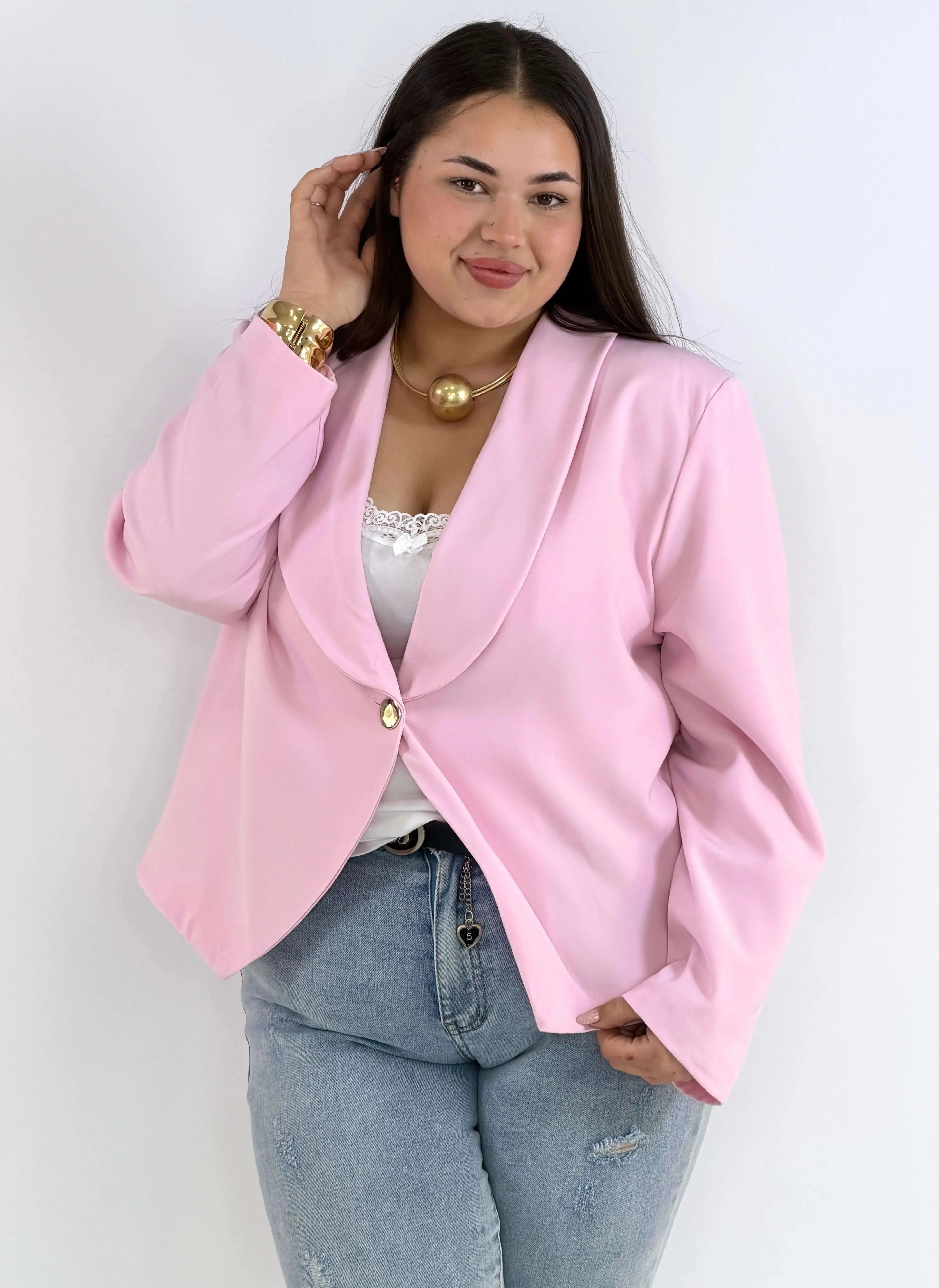 Marynarka plus size elegancka o krótkim kroju XXL Stylowa XL