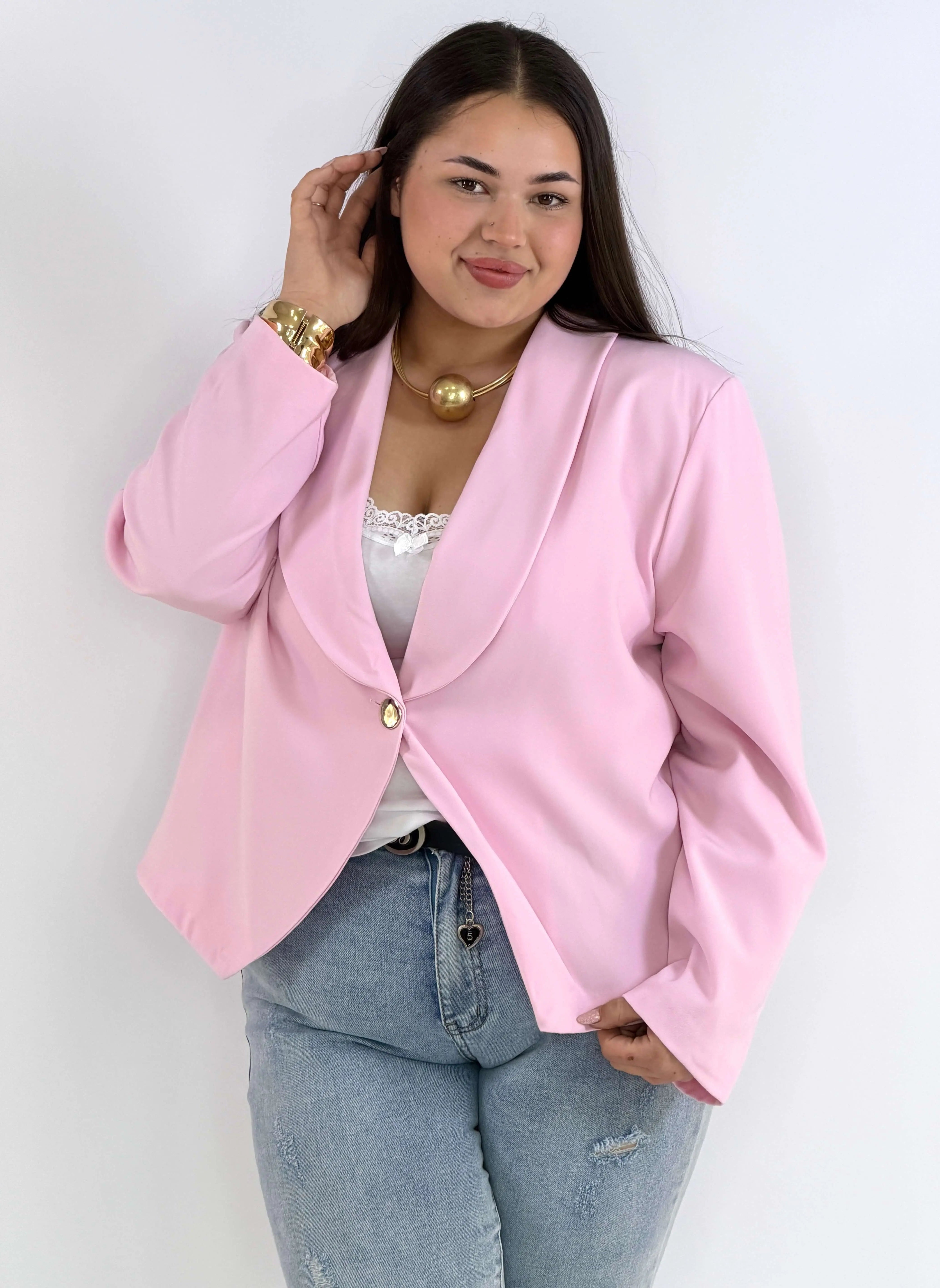 Marynarka plus size elegancka o krótkim kroju XXL Stylowa XL