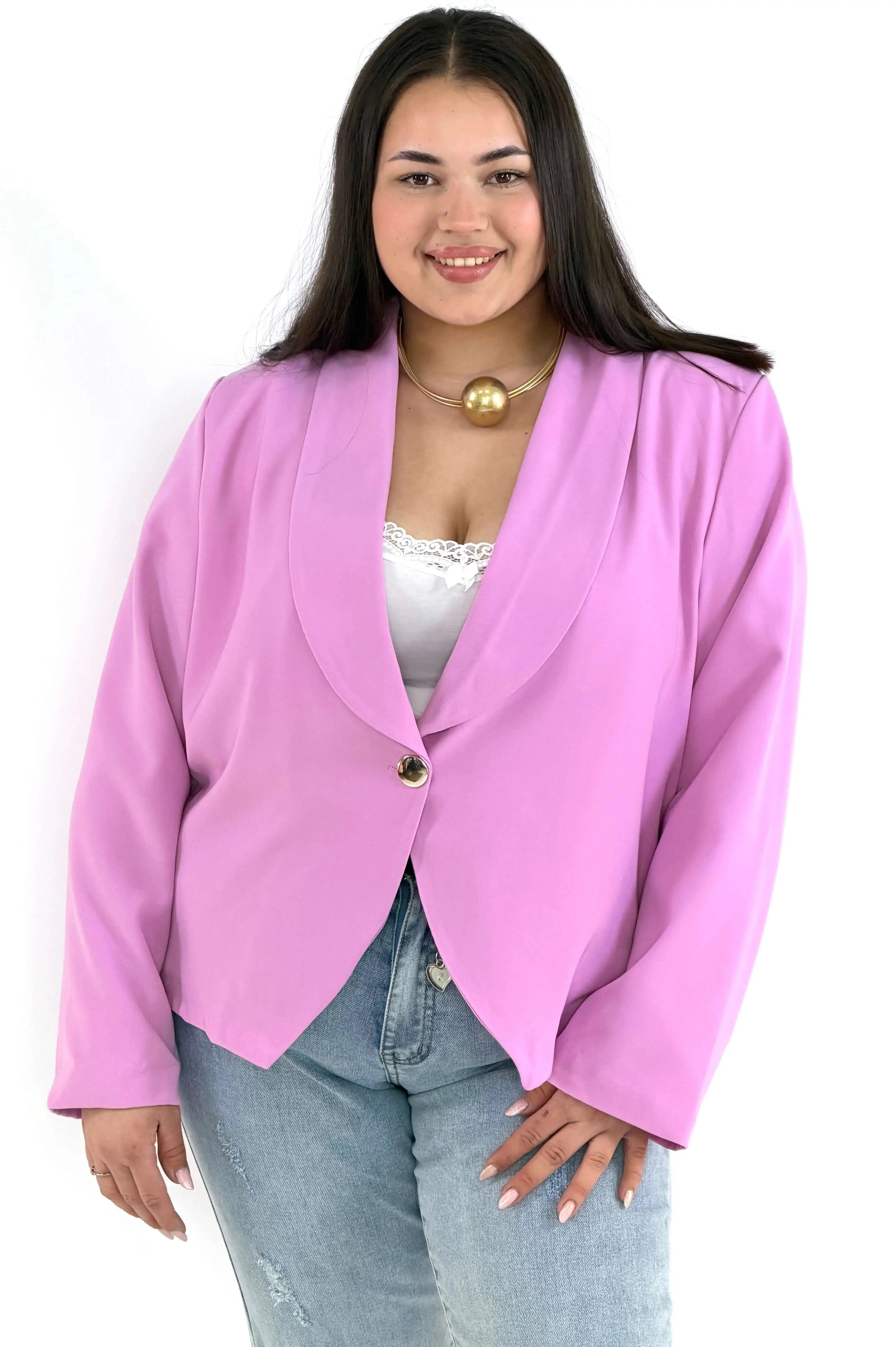 Marynarka plus size elegancka o krótkim kroju XXL Stylowa XL