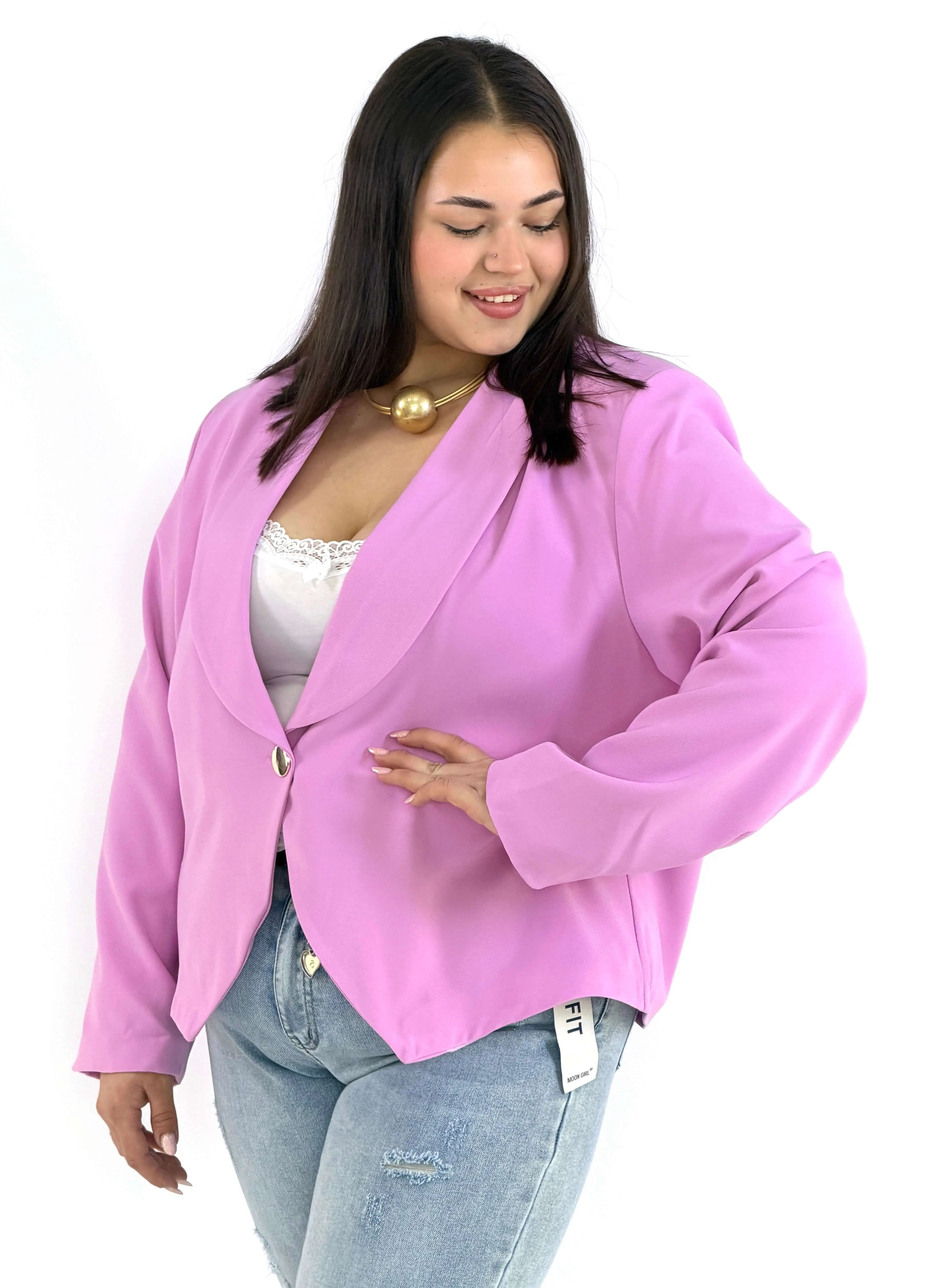 Marynarka plus size elegancka o krótkim kroju XXL Stylowa XL