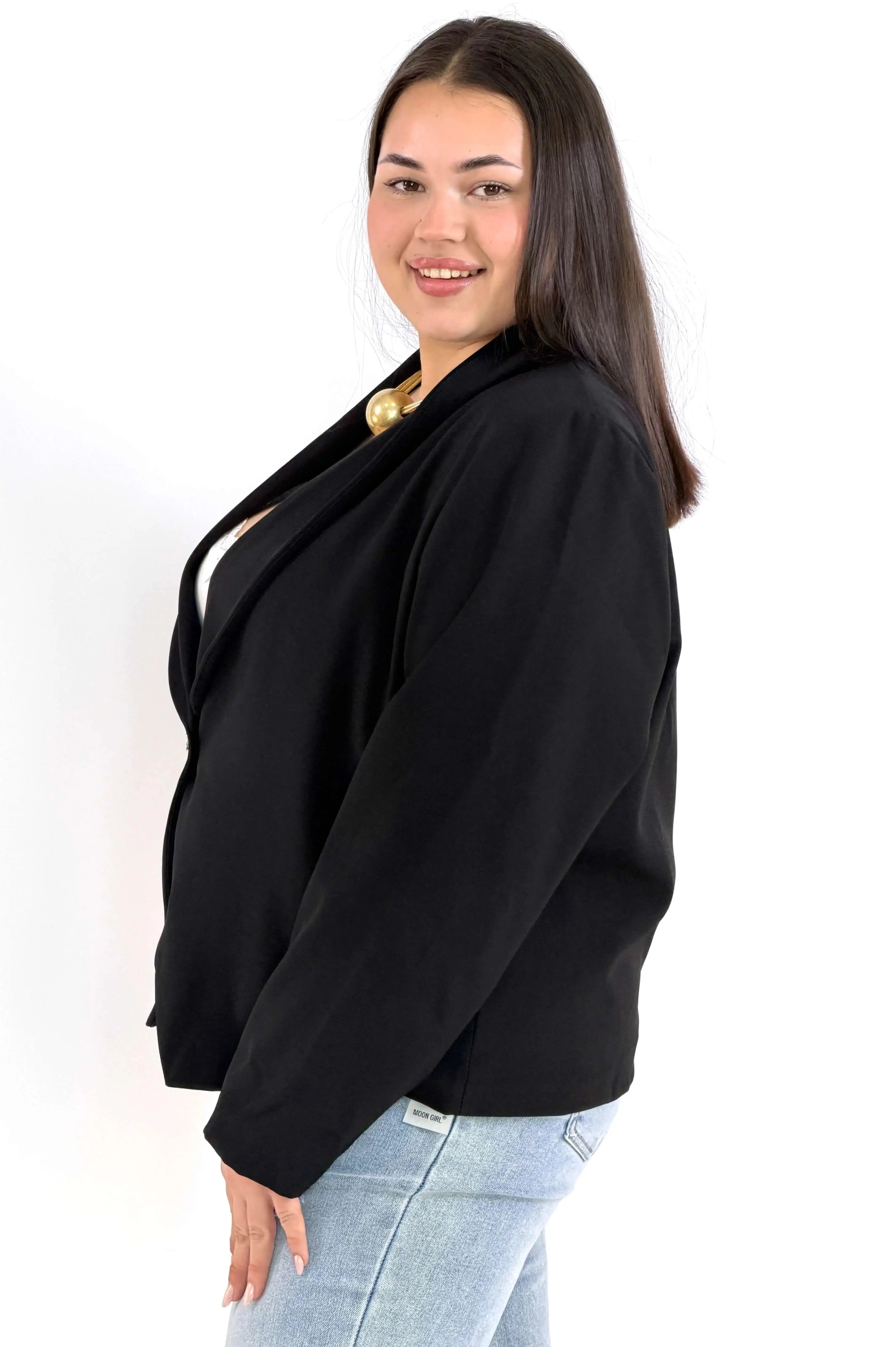 Marynarka plus size elegancka o krótkim kroju XXL Stylowa XL