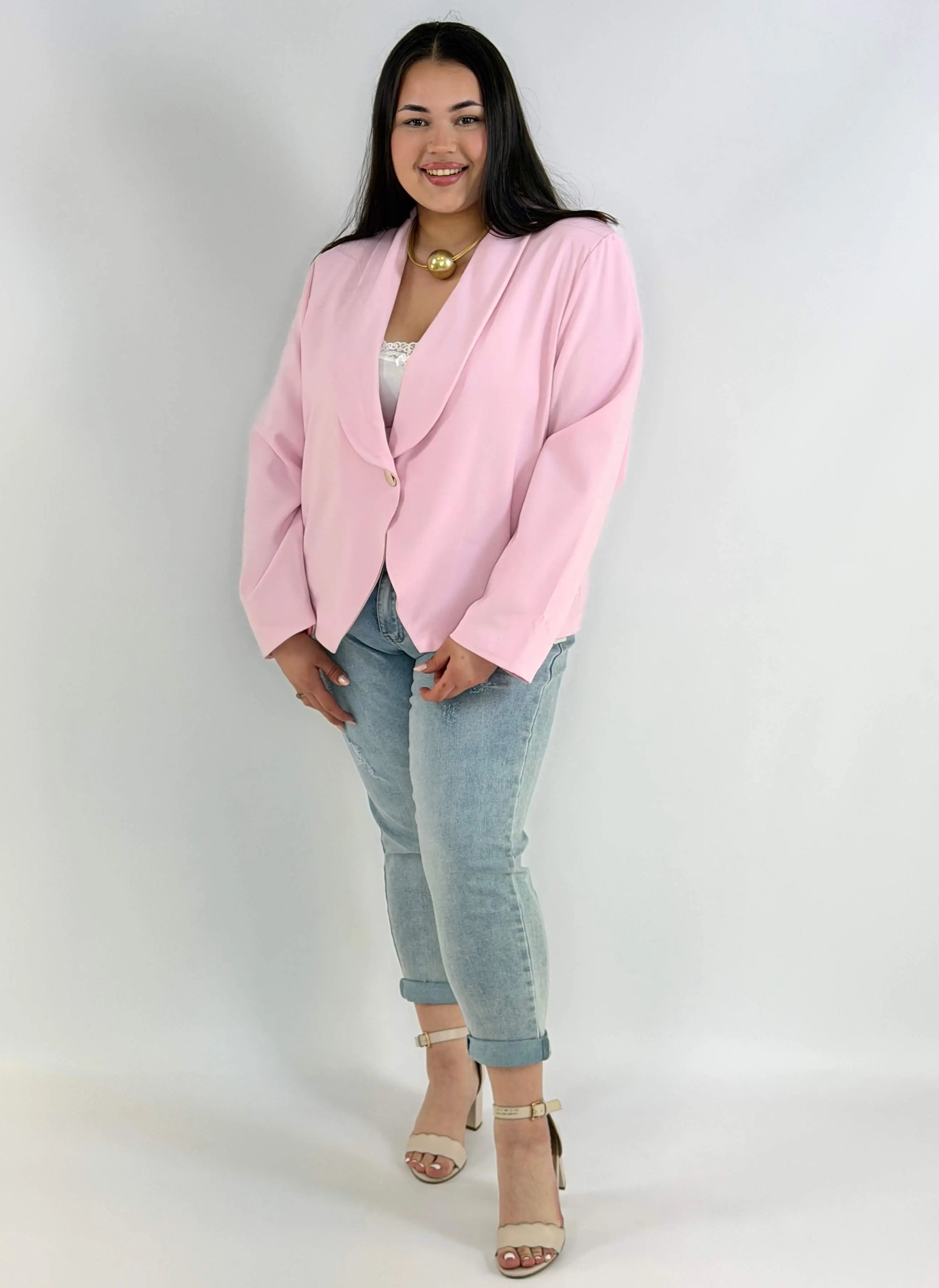 Marynarka plus size elegancka o krótkim kroju XXL Stylowa XL