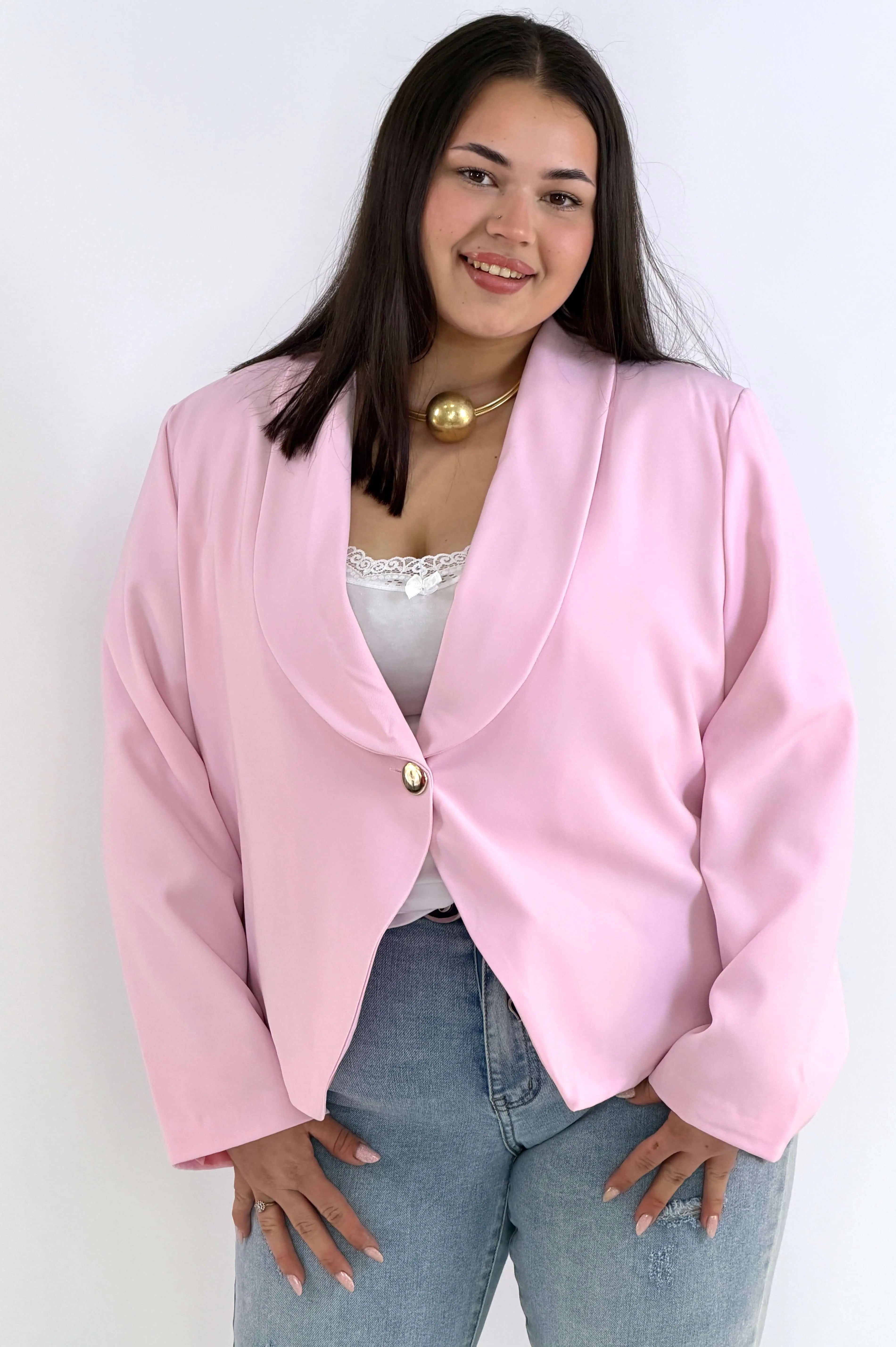 Marynarka plus size elegancka o krótkim kroju XXL Stylowa XL