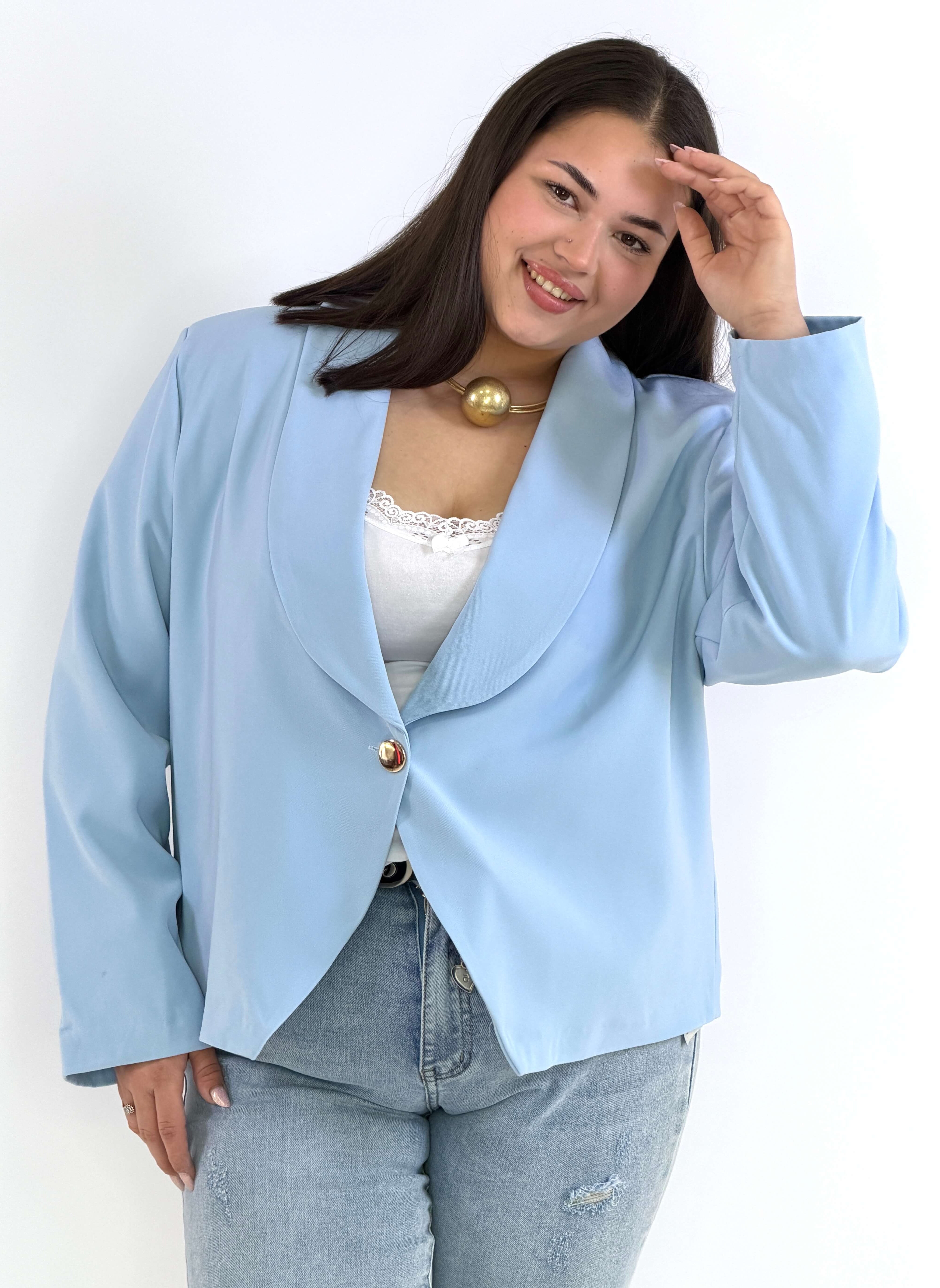 Marynarka plus size elegancka o krótkim kroju XXL Stylowa XL