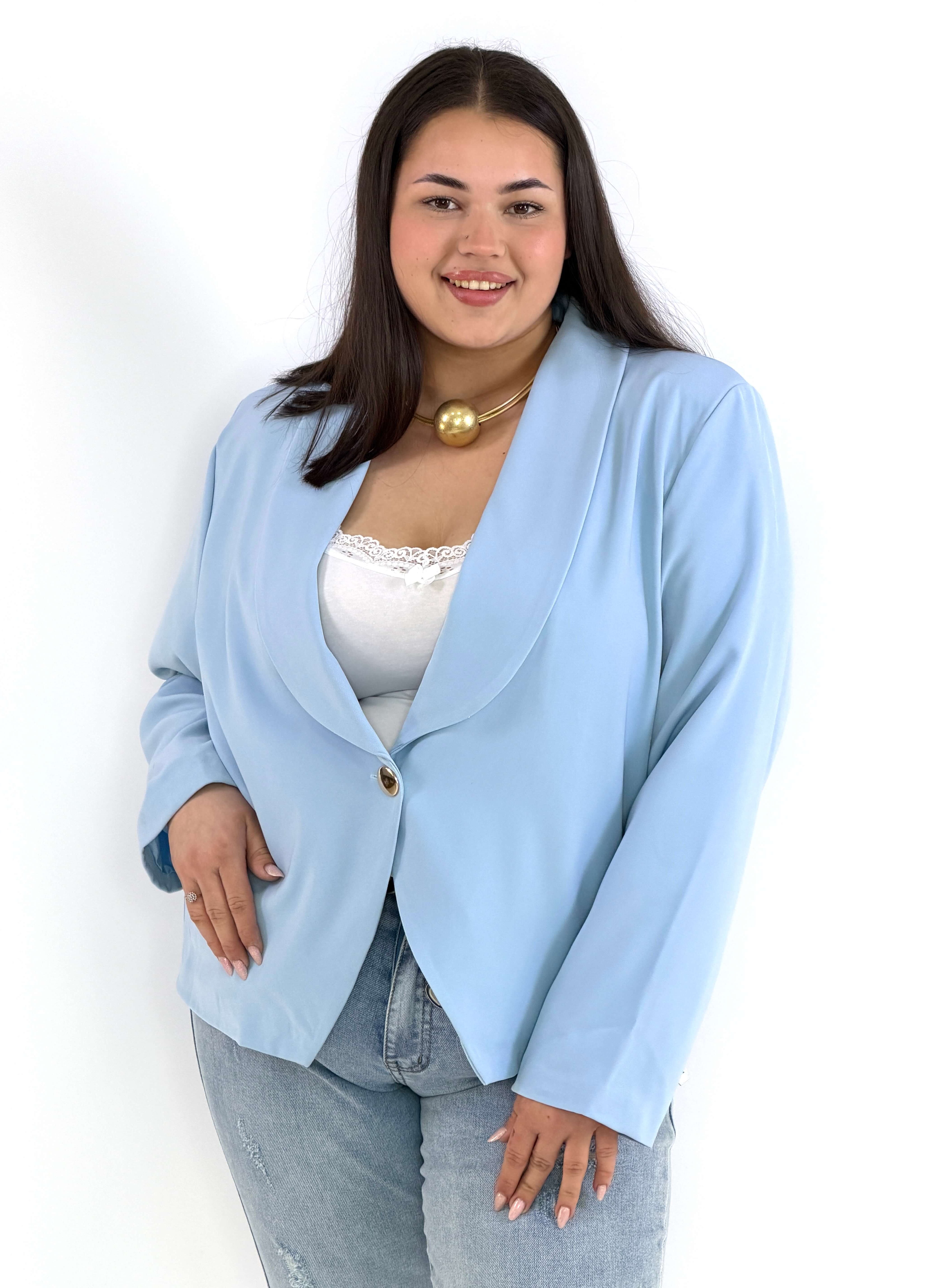 Marynarka plus size elegancka o krótkim kroju XXL Stylowa XL