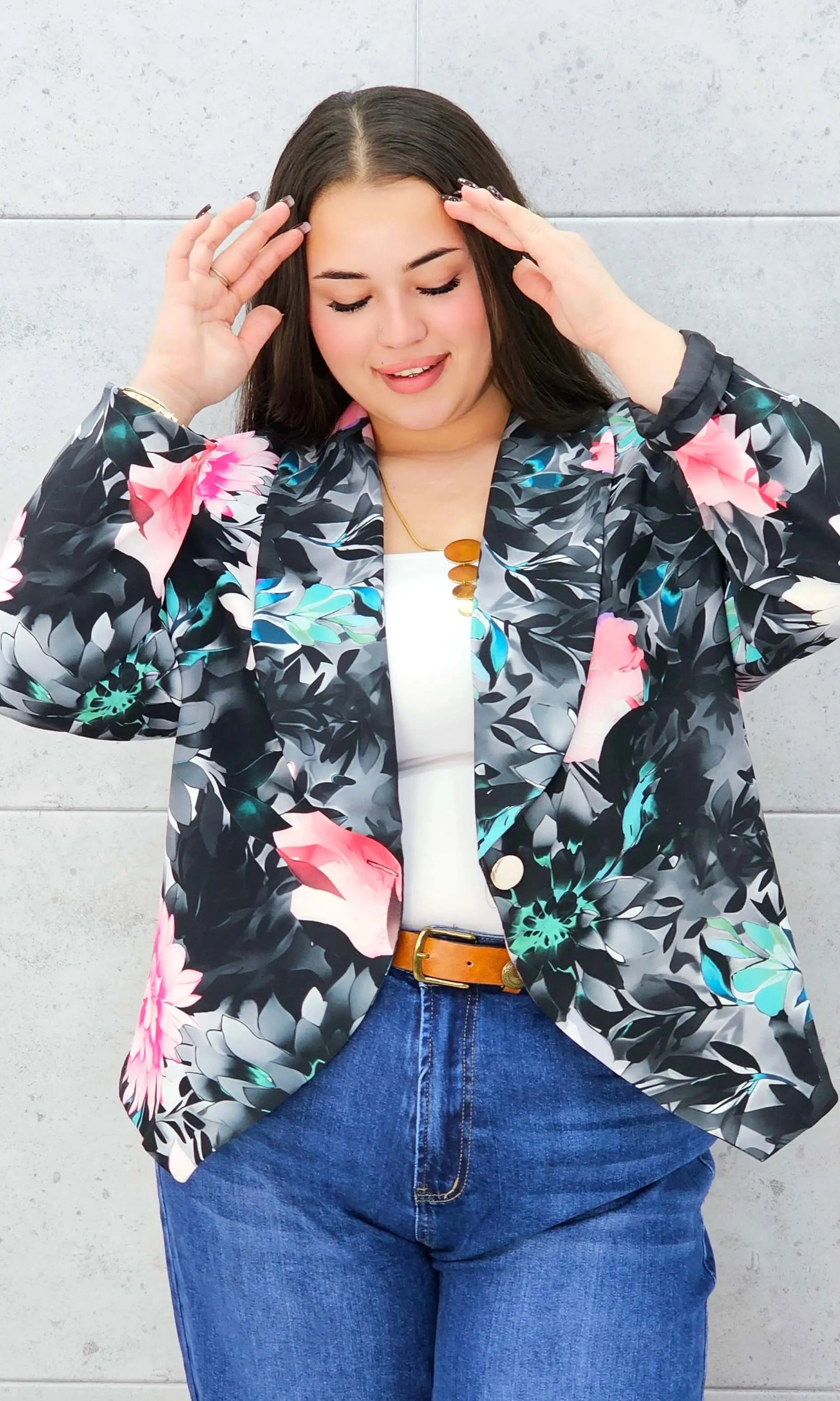 Marynarka plus size w kwiaty – elegancka i kobieca Stylowa XL Stylowa XL