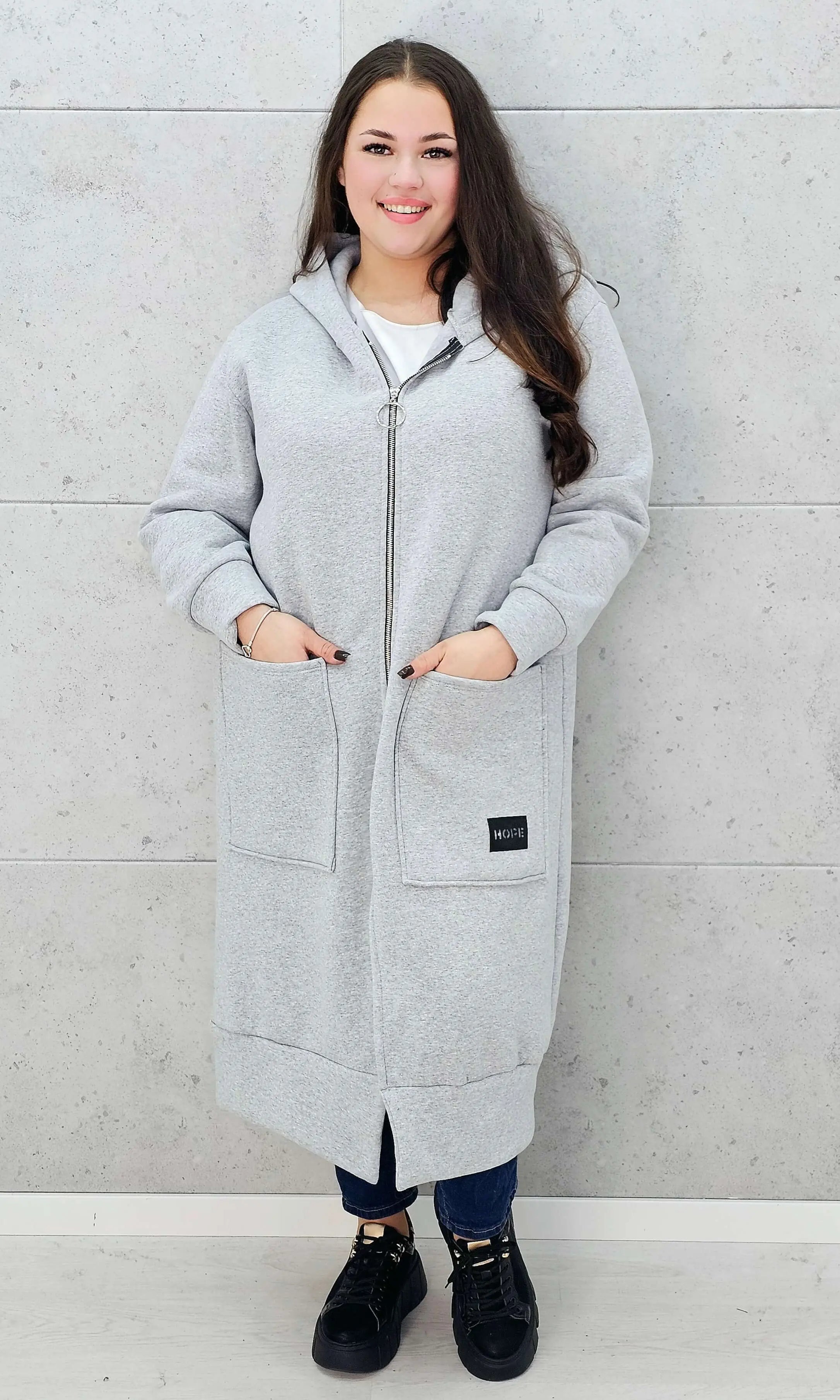 Modna bluza plus size z kapturem Stylowa XL