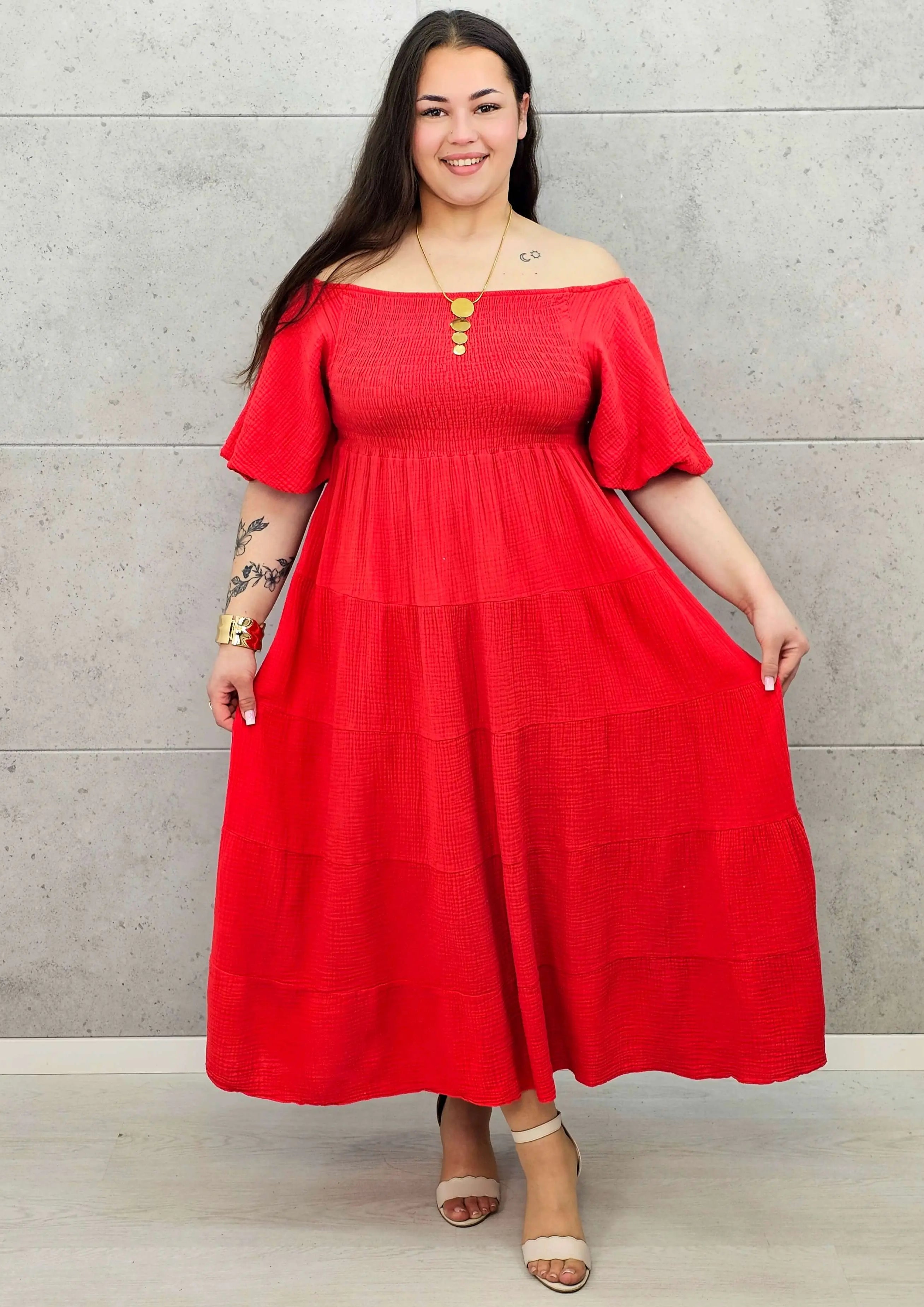 Muślinowa Sukienka Hiszpanka Plus Size StylowaXL – Lekkość i Styl na Lato Stylowa XL