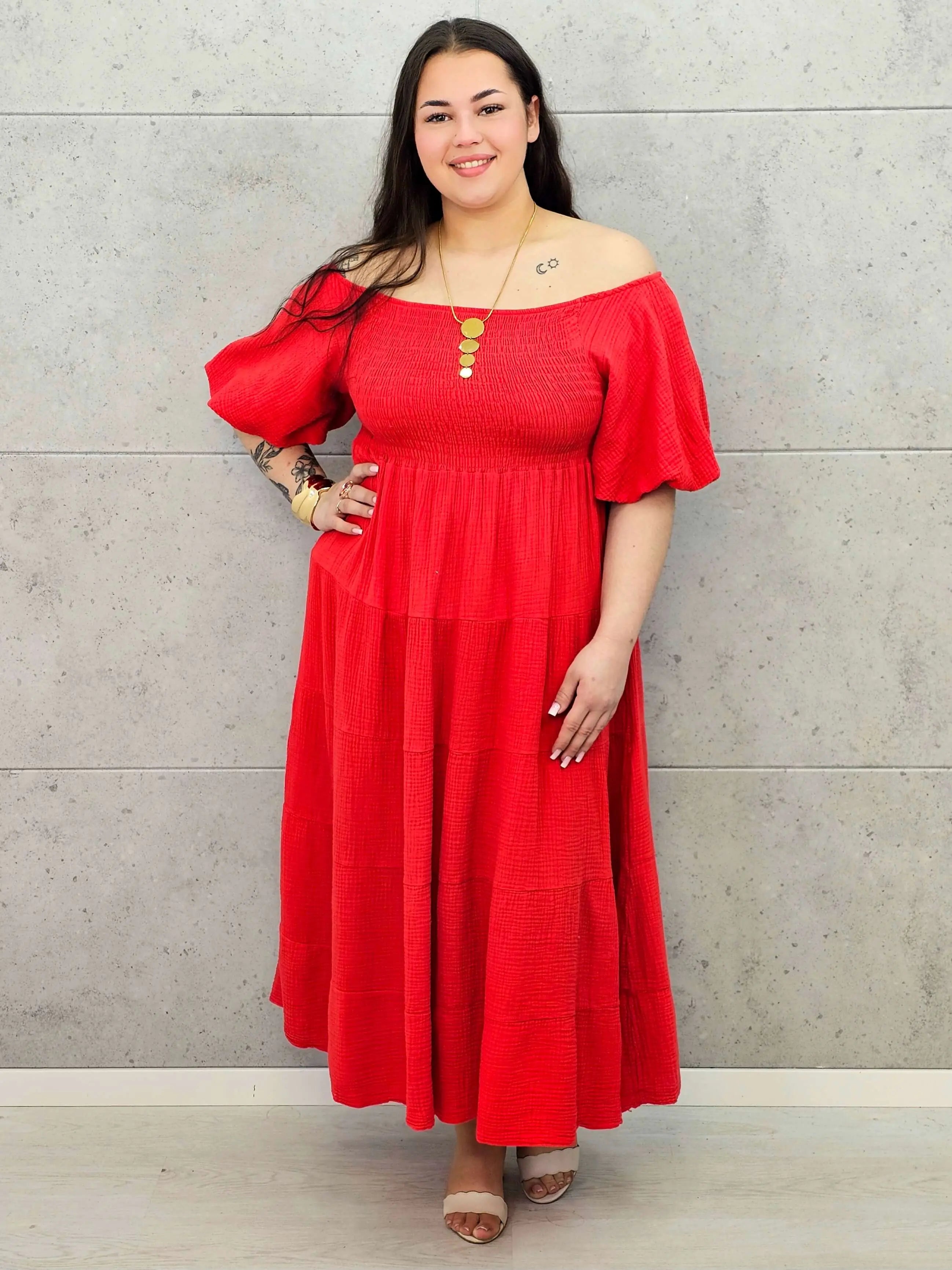 Muślinowa Sukienka Hiszpanka Plus Size StylowaXL – Lekkość i Styl na Lato Stylowa XL