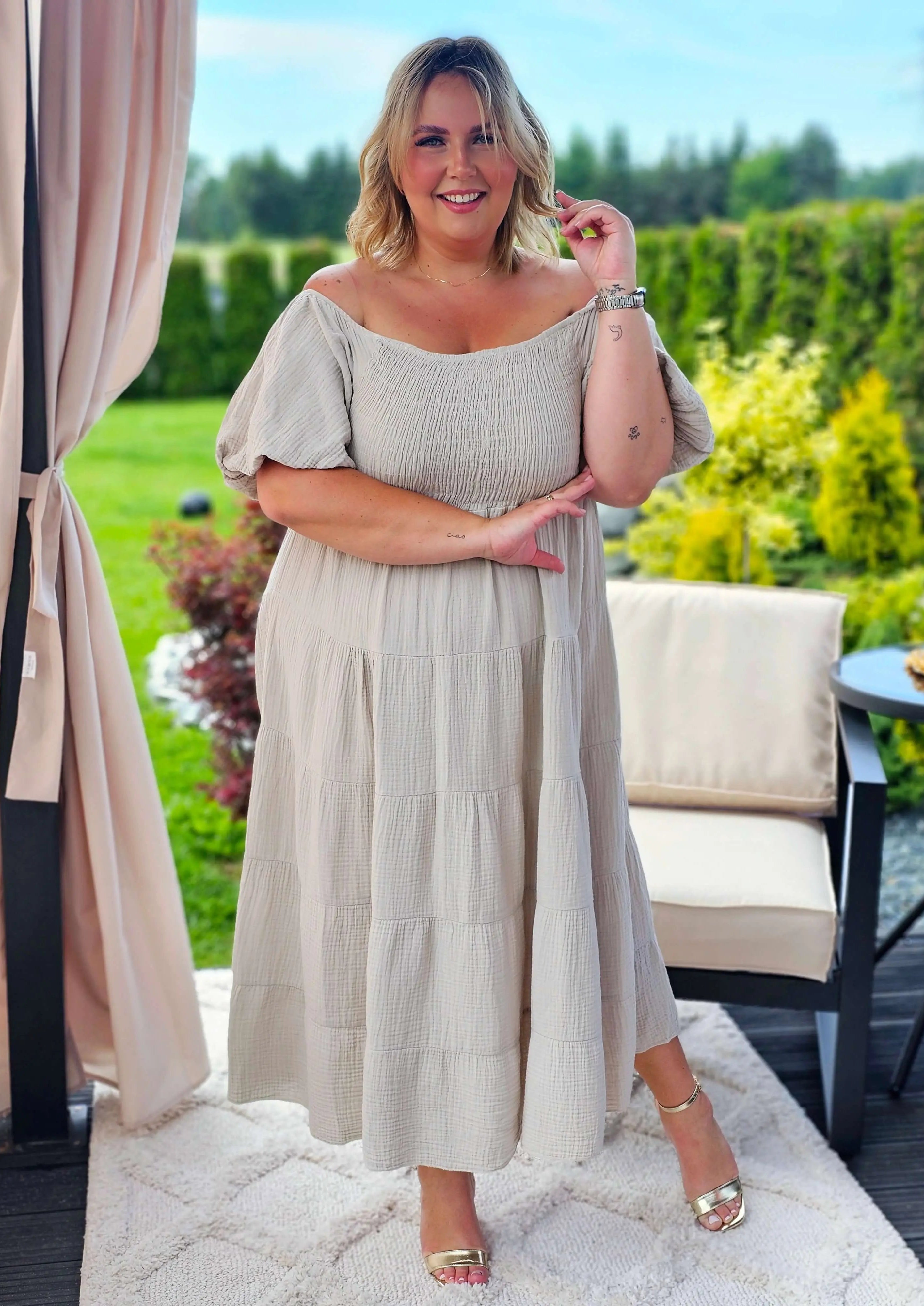 Muślinowa sukienka Hiszpanka w wielu kolorach Stylowa XL