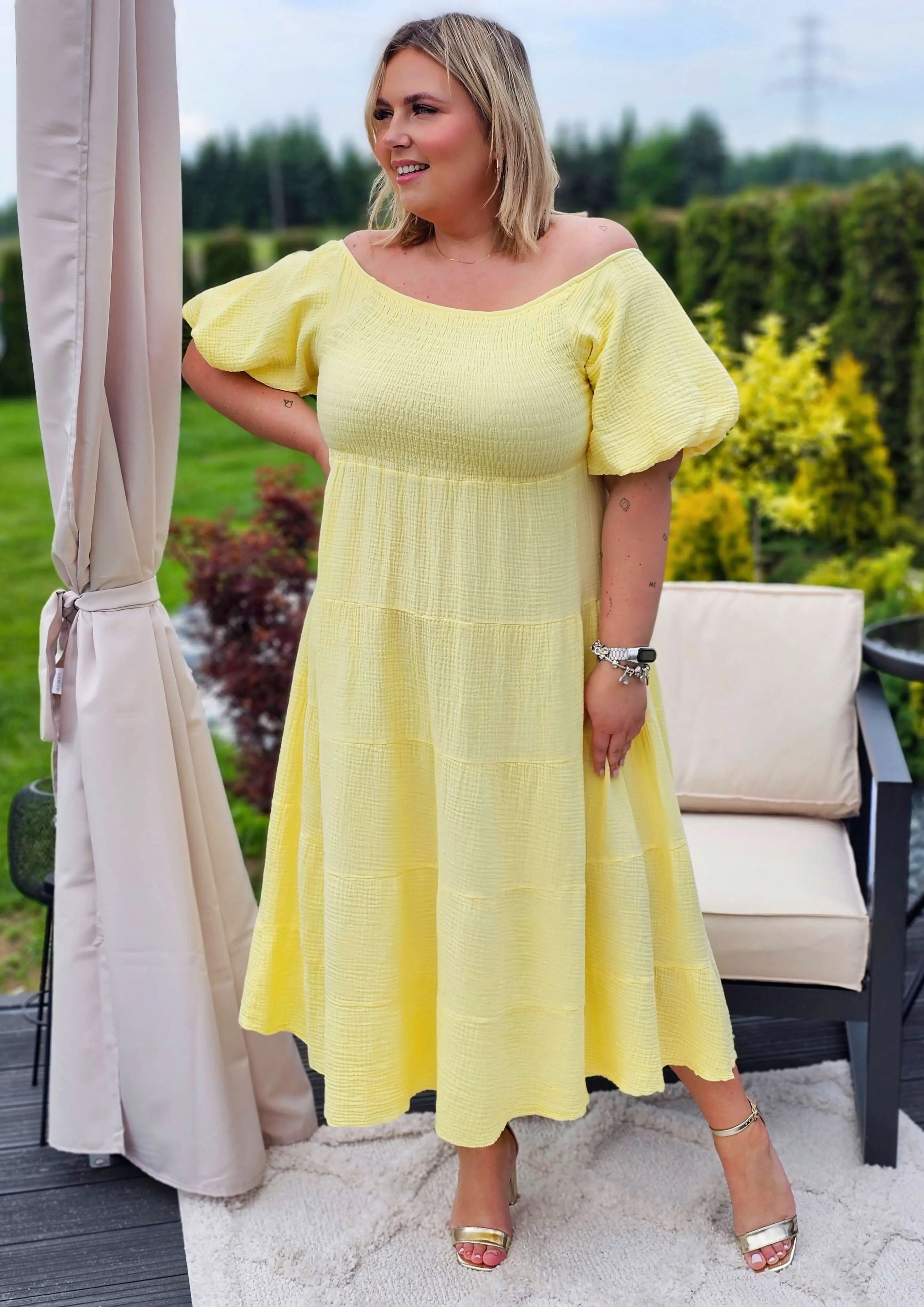 Muślinowa sukienka Hiszpanka w wielu kolorach Stylowa XL