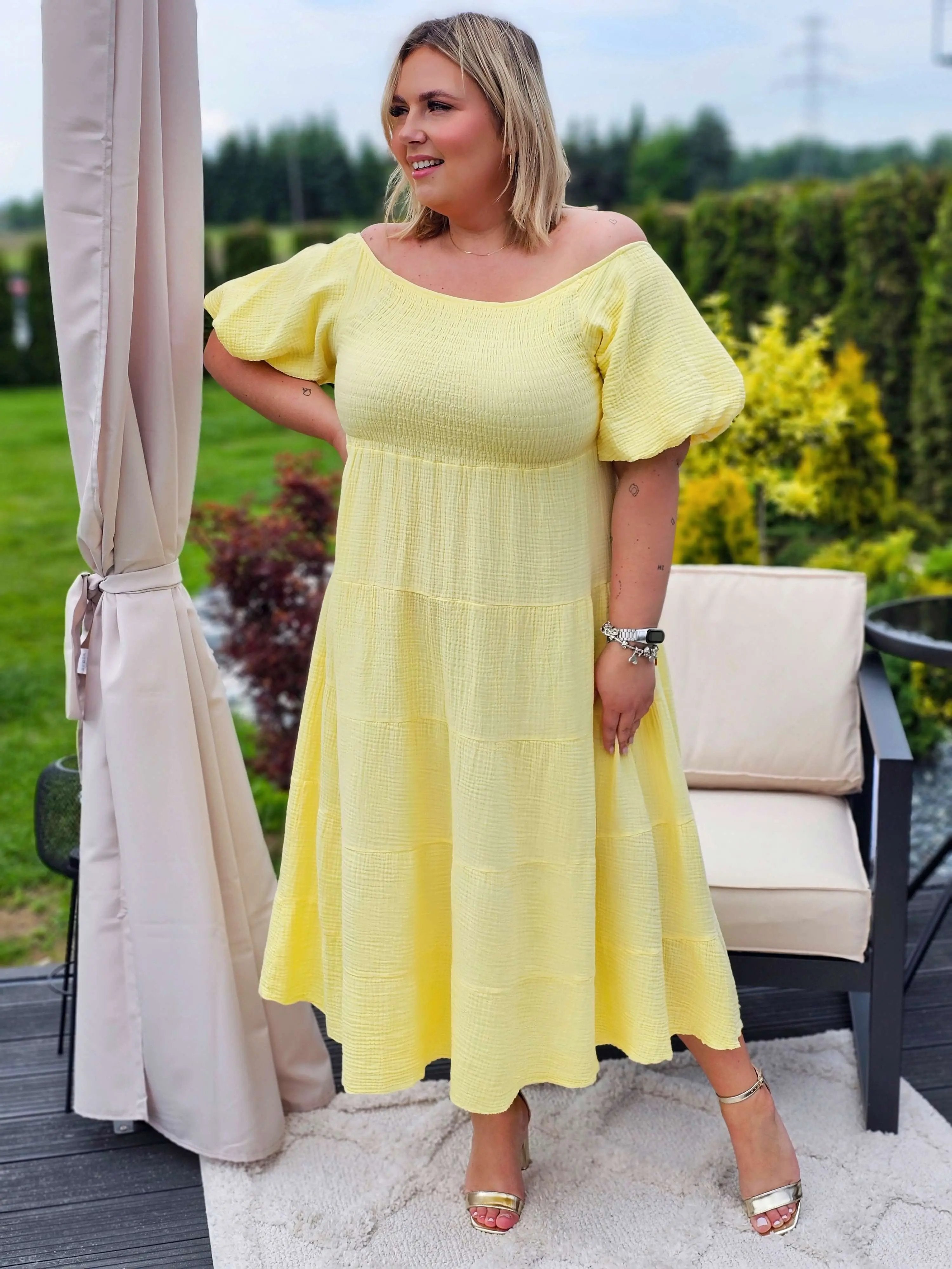 Muślinowa sukienka Hiszpanka w wielu kolorach Stylowa XL