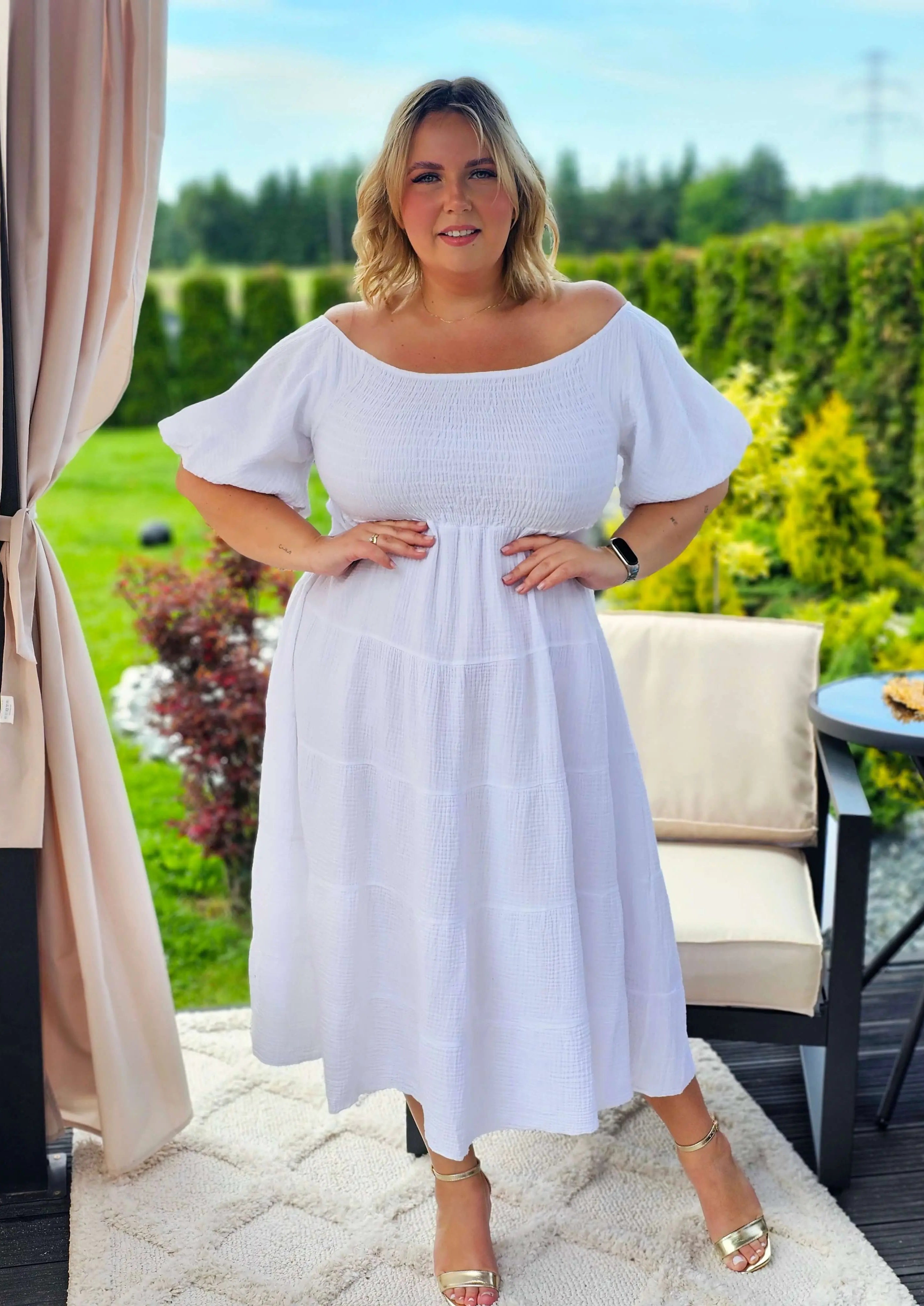 Muślinowa sukienka Hiszpanka w wielu kolorach Stylowa XL