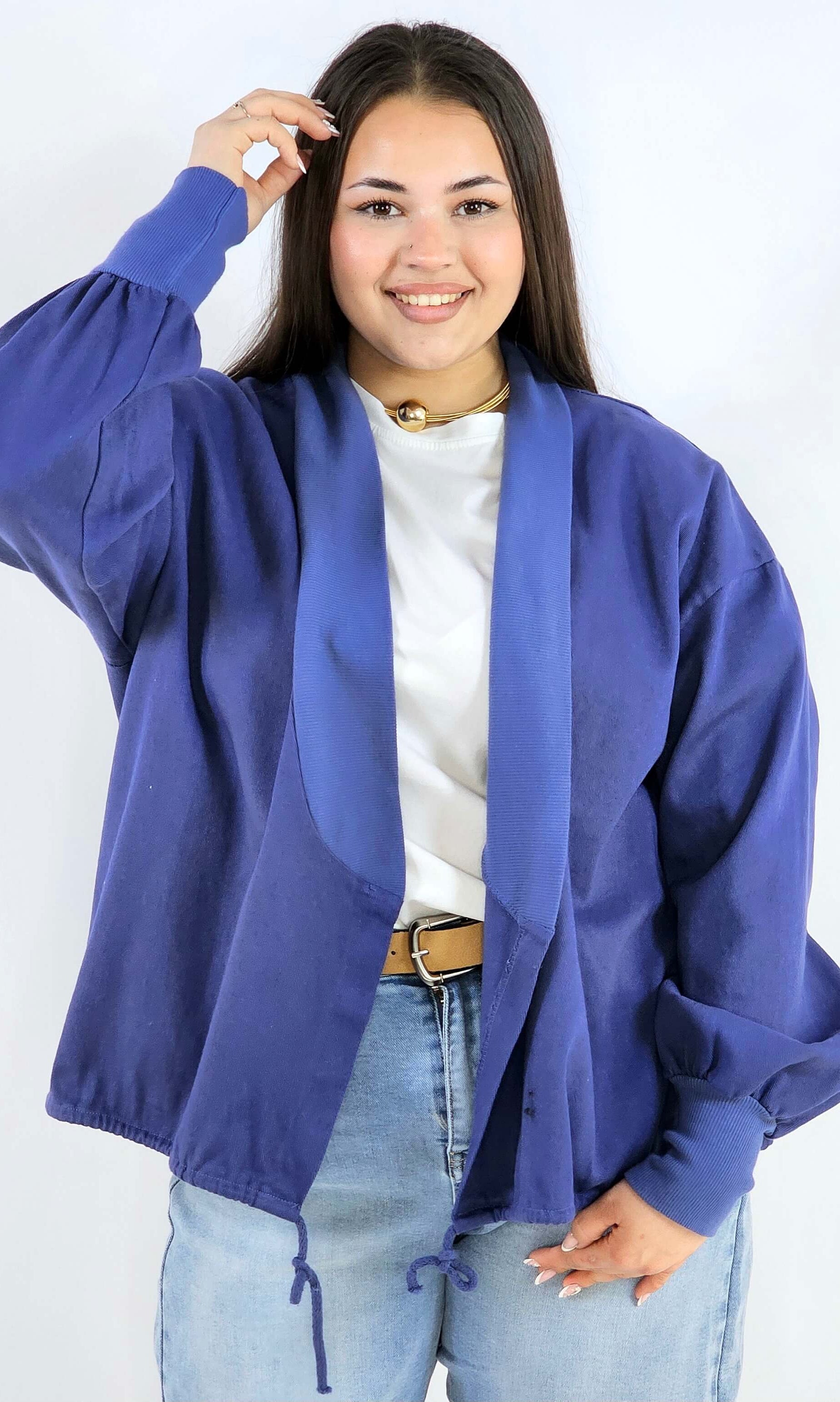 Narzutka plus size lekka oversize wiązana wygodna i stylowa Stylowa XL